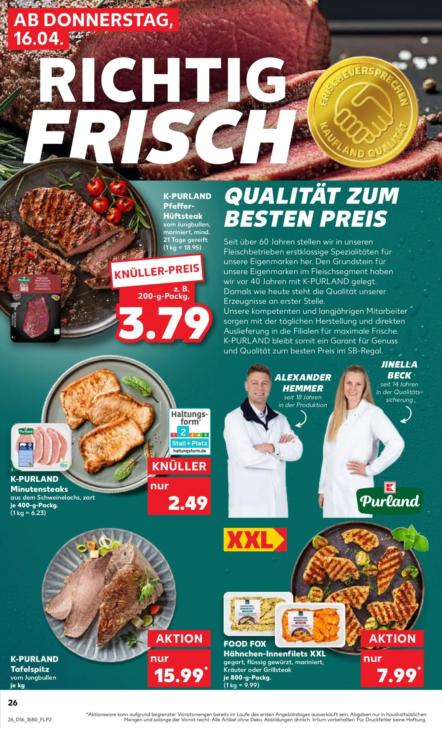 Kaufland Prospekt Stuttgart	 – gültig ab 16.04.2026 | Seite: 26 | Produkte: Tafelspitz, Pfeffer, Steak