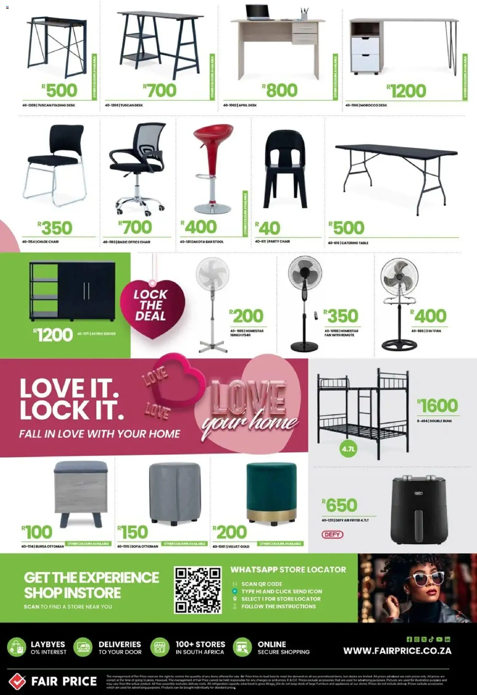 New Fair Price catalogue – valid from 01.02.2026 | Page: 23 | Products: Stool, Chair, Remote, Double bunk