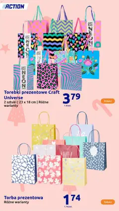 Pogląd oferty "Action Gazetka - Presents" - ważna od 29.10.2025 | Strona: 168 | Produkty: Torba, Torebki