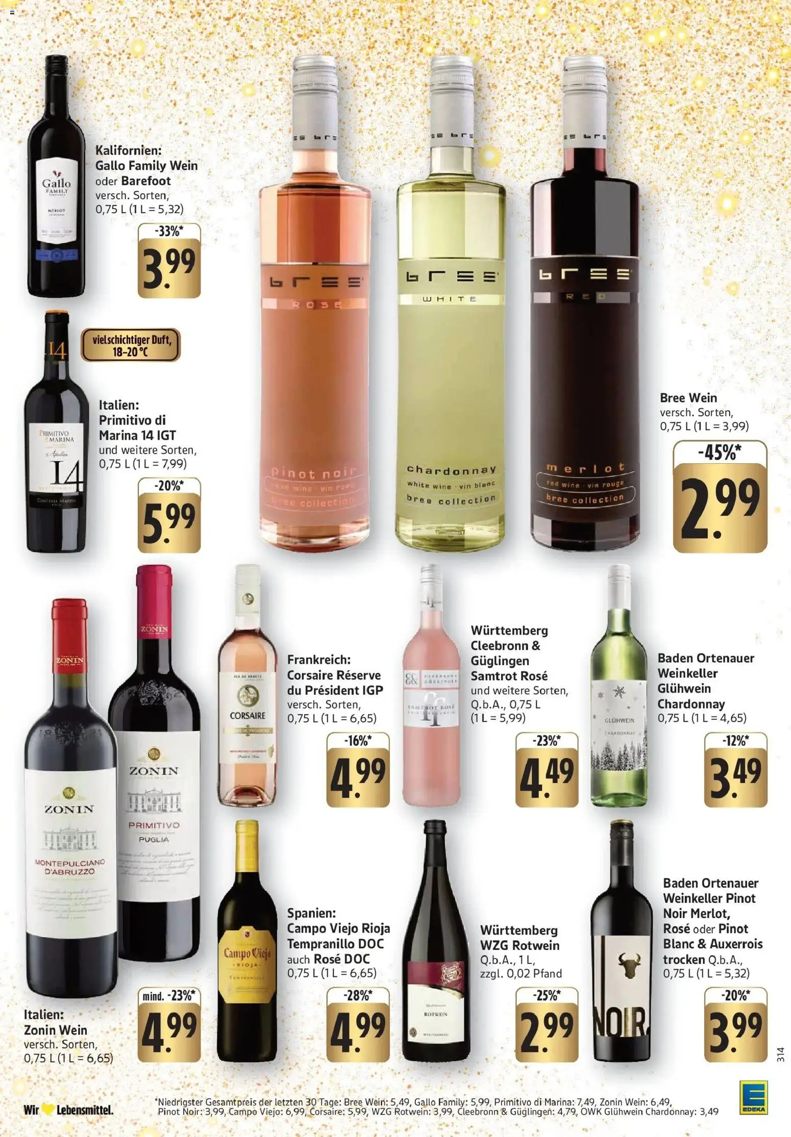 Edeka prospekt Pfalzgrafenweiler	 – gültig ab 08.12.2025 | Seite: 29 | Produkte: Rotwein, Bree, Rouge, Wein