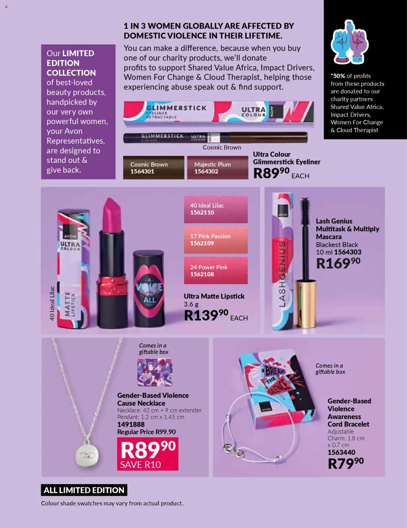New Avon catalogue – valid from 01.01.2026 | Page: 45 | Products: Box, Mascara, Eyeliner, Lipstick