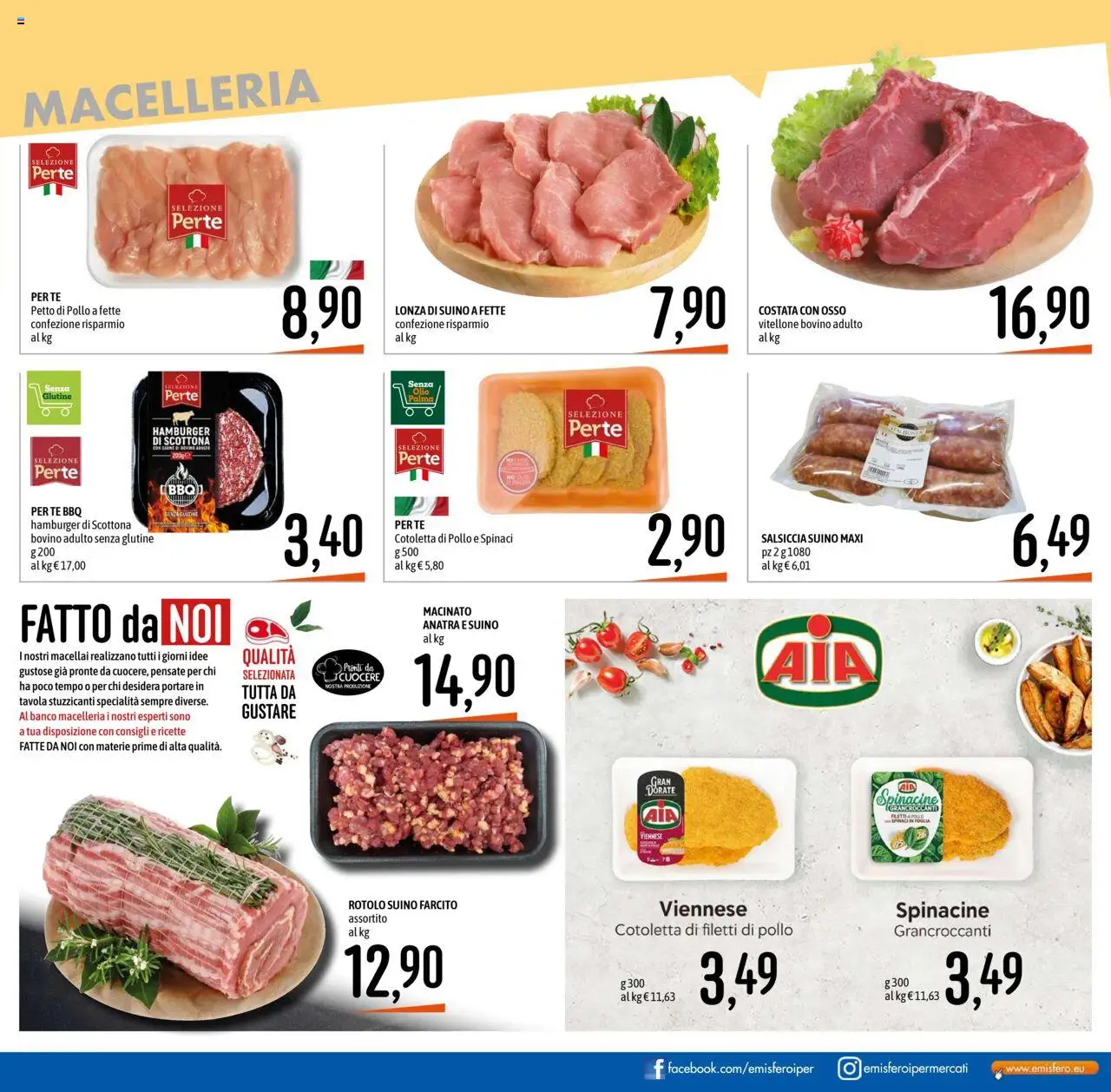 Volantino Emisfero del 25.09.2025 | Pagina: 9 | Prodotti: Bovino, Petto di Pollo, Spinaci, Hamburger