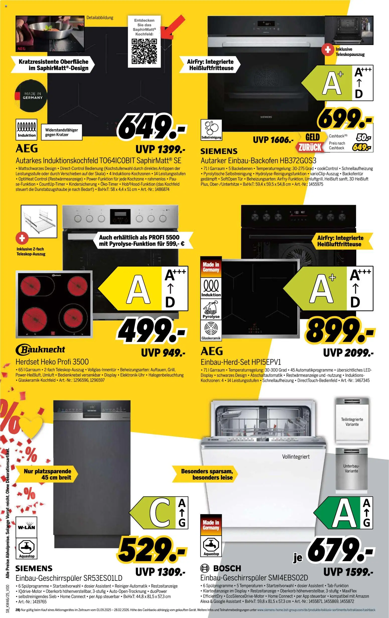 Medimax Prospekt 	 – gültig ab 08.11.2025 | Seite: 8 | Produkte: Bosch, Siemens, Kochfeld, Heißluftfritteuse