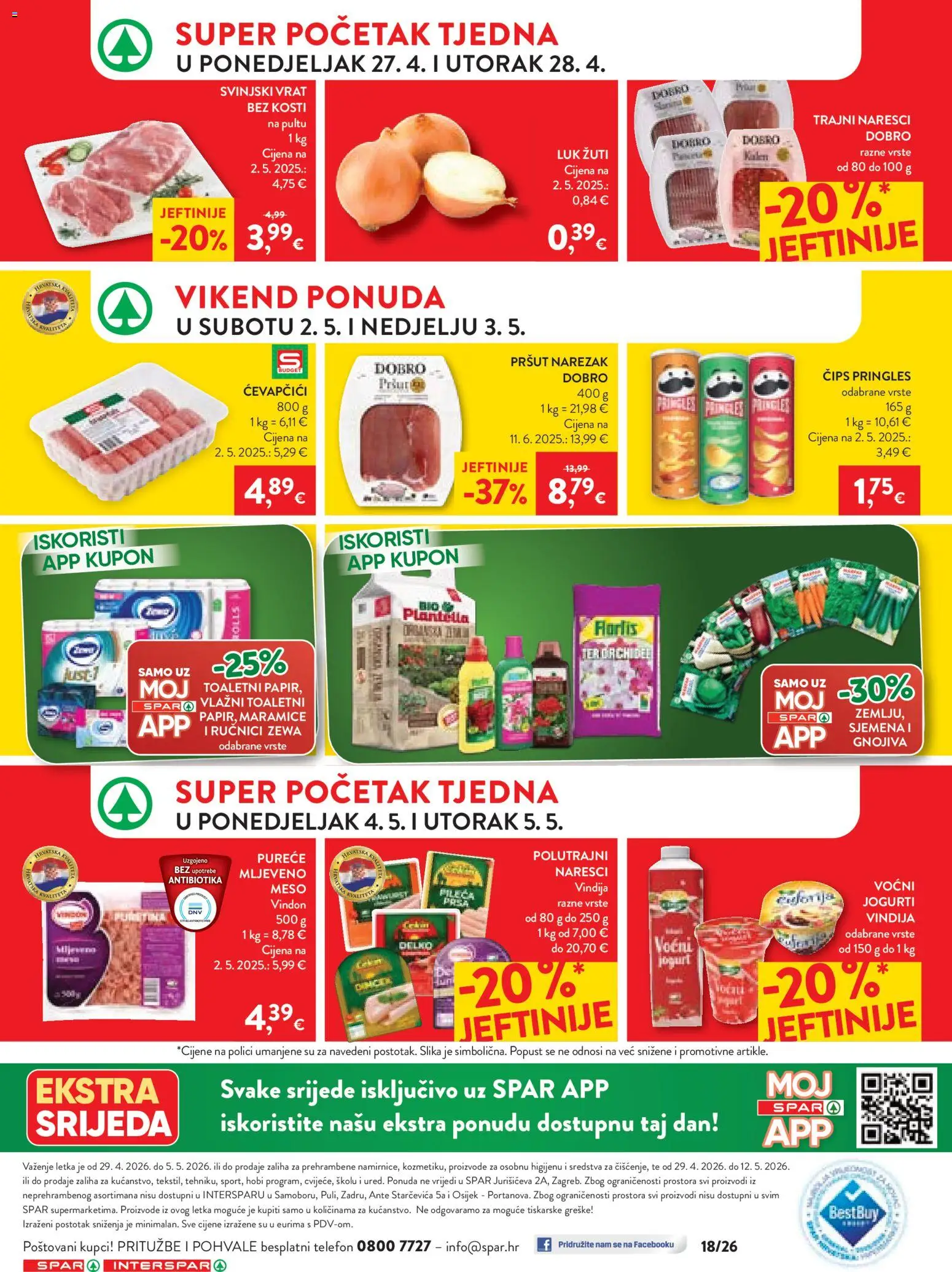 Spar katalog | vrijedi od 27.04.2026 | Stranica: 37 | Proizvodi: Vindija, Jogurt, Meso, Pršut