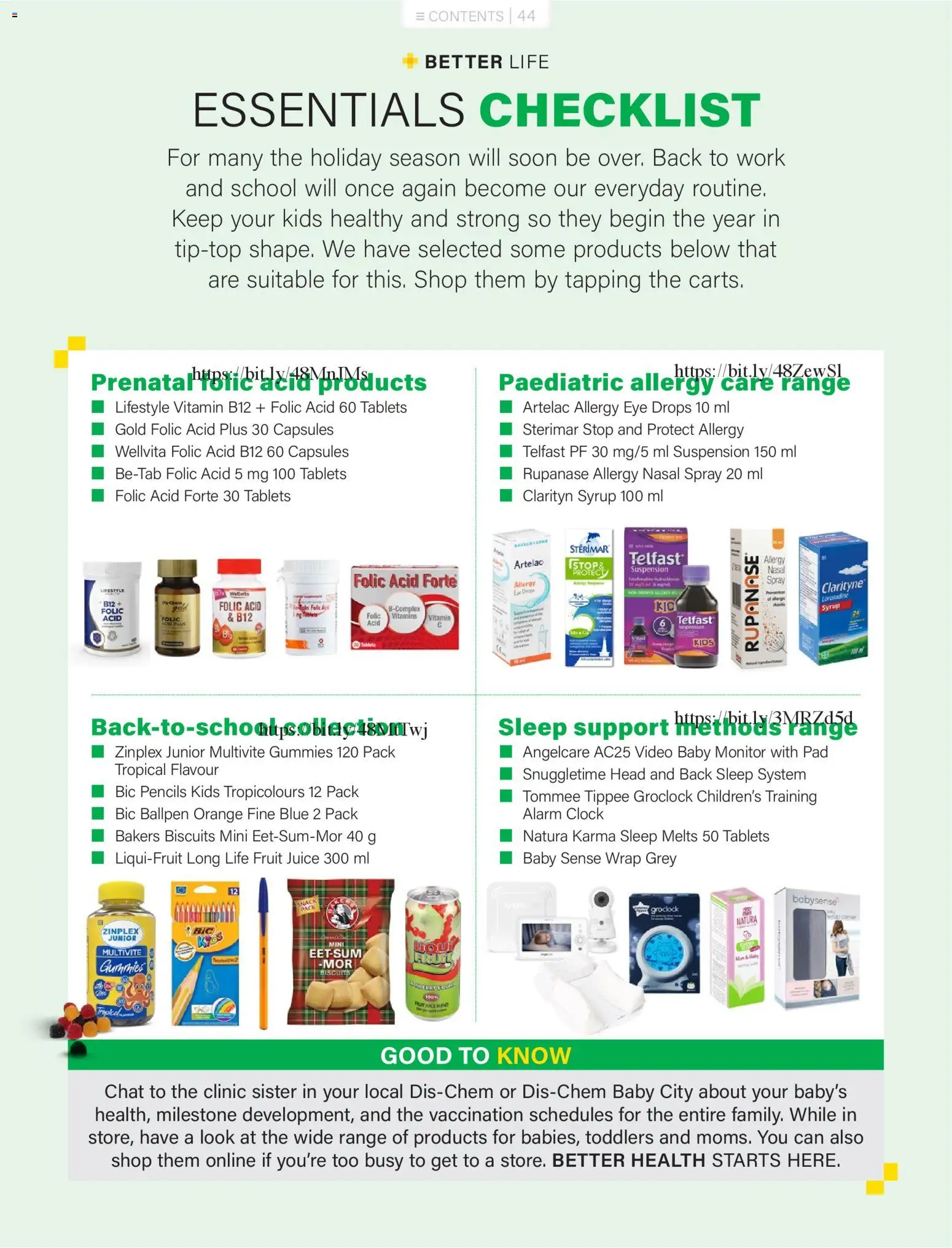 New Baby City catalogue – valid from 29.01.2026 | Page: 44 | Products: Monitor, Vitamins, Juice, Fruit