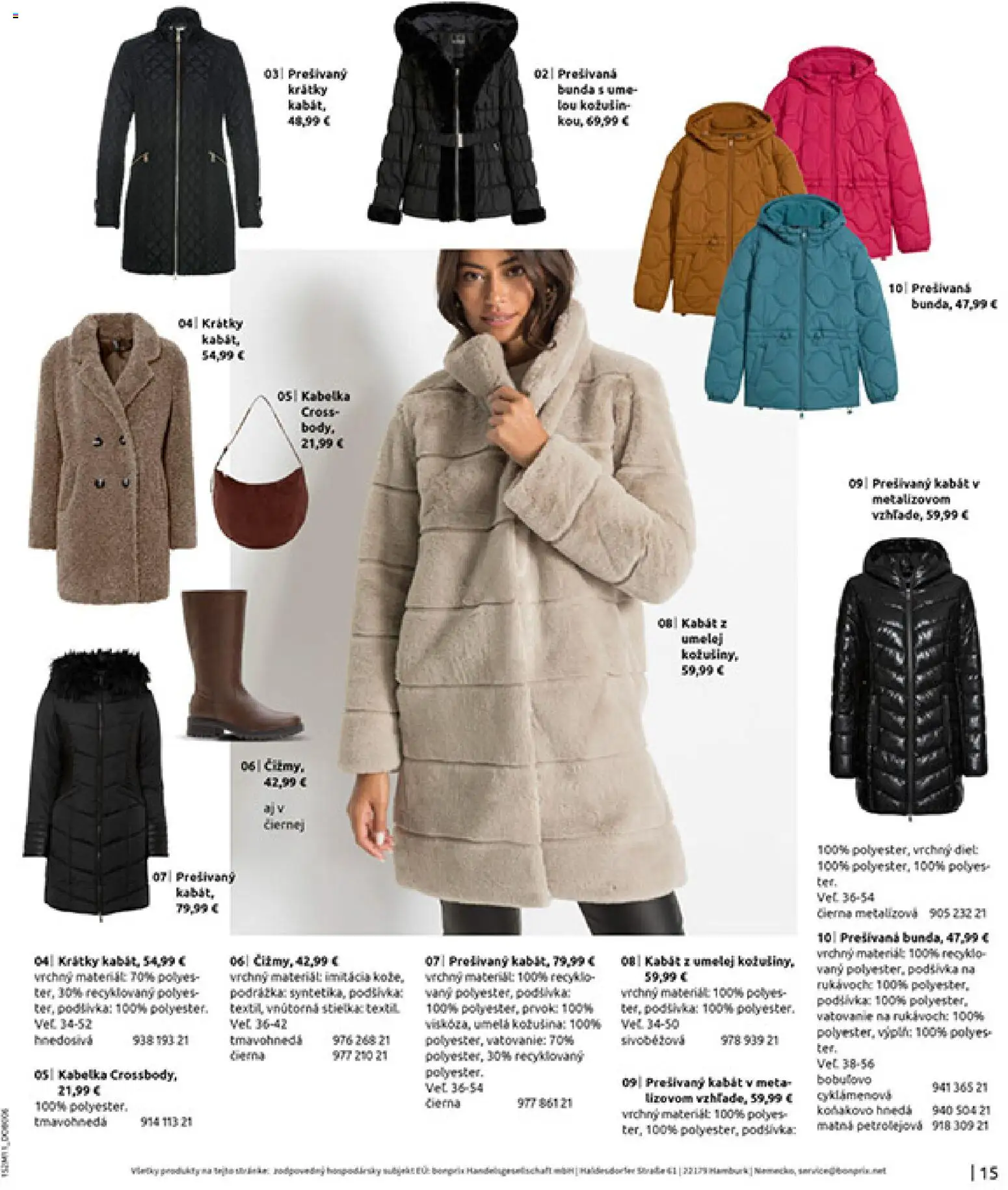 Nové Bonprix akcie – leták je platný od 16.12.2025 | Strana: 17 | Produkty: Bunda, Kabát, Kabelka