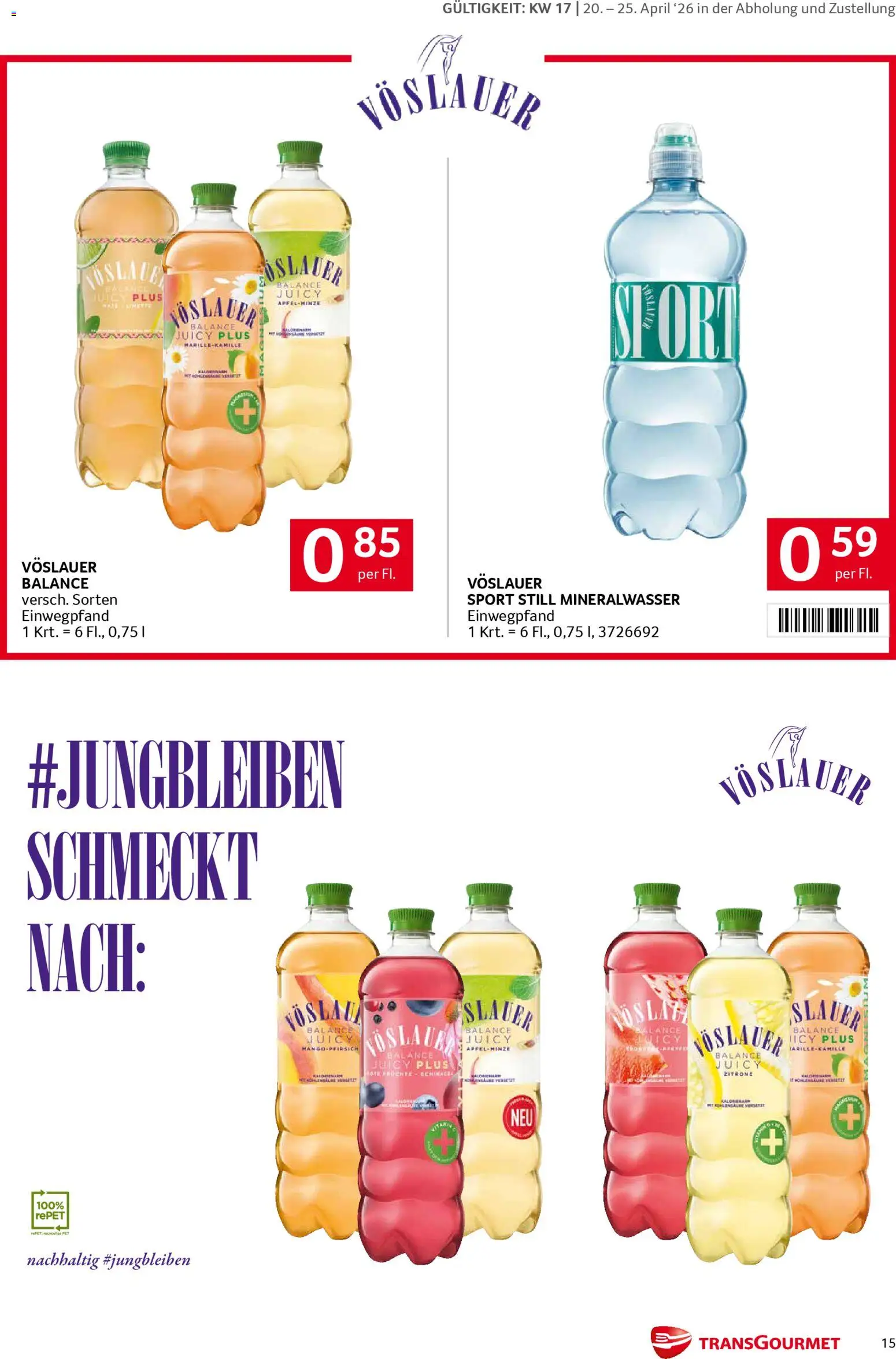 Transgourmet PUR Aktion gültig ab 20.04.2026 | Seite: 15 | Produkte: Zitrone, Pfirsich