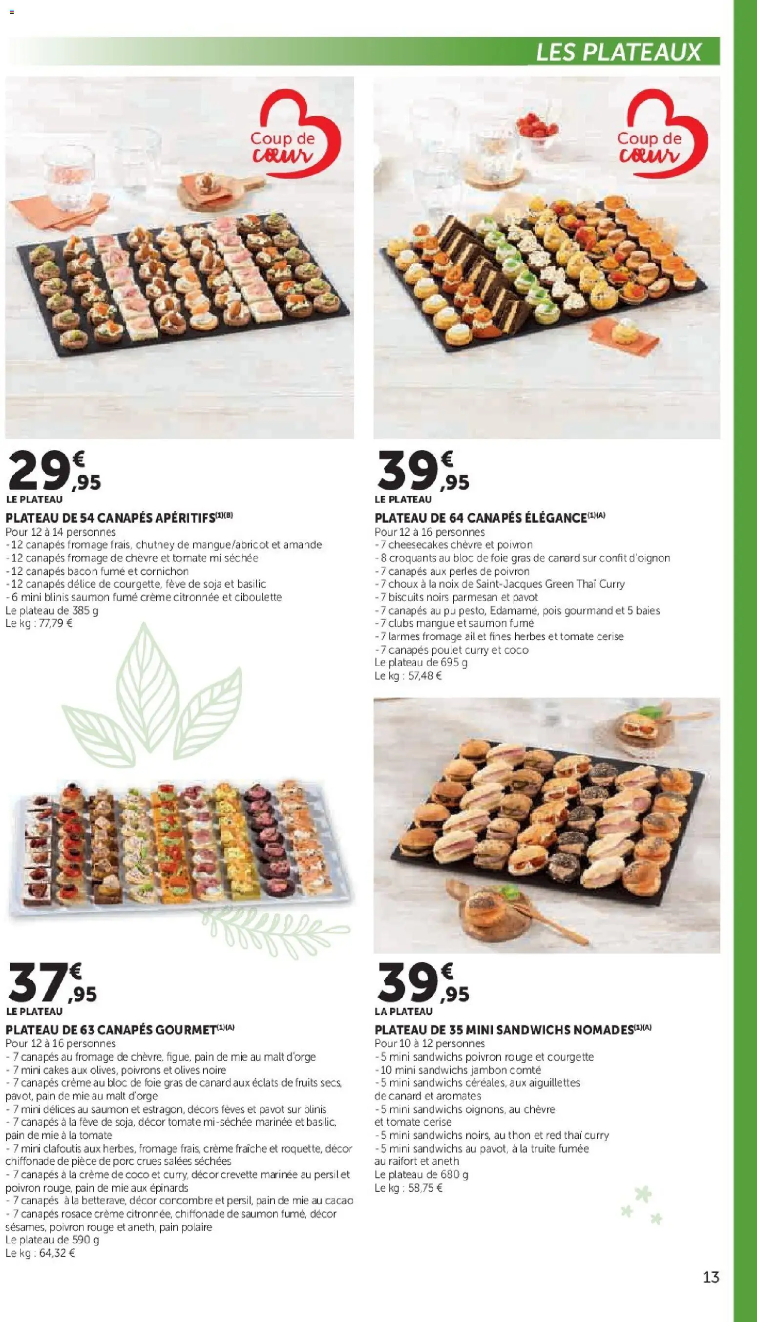 {H1} | Page: 13 | Produits: Plateau, Fève, Tomate cerise, Fromage