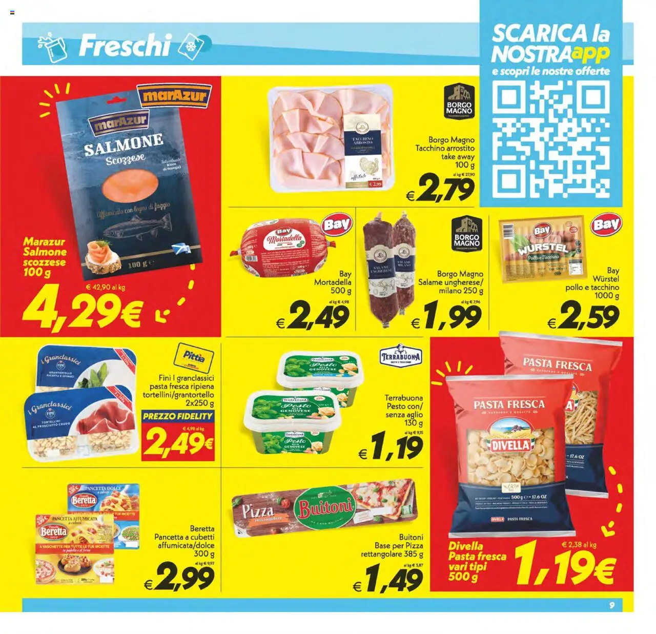Volantino SuperConveniente del 24.07.2025 | Pagina: 9 | Prodotti: Salame, Salmone, Spinaci, Vaschette