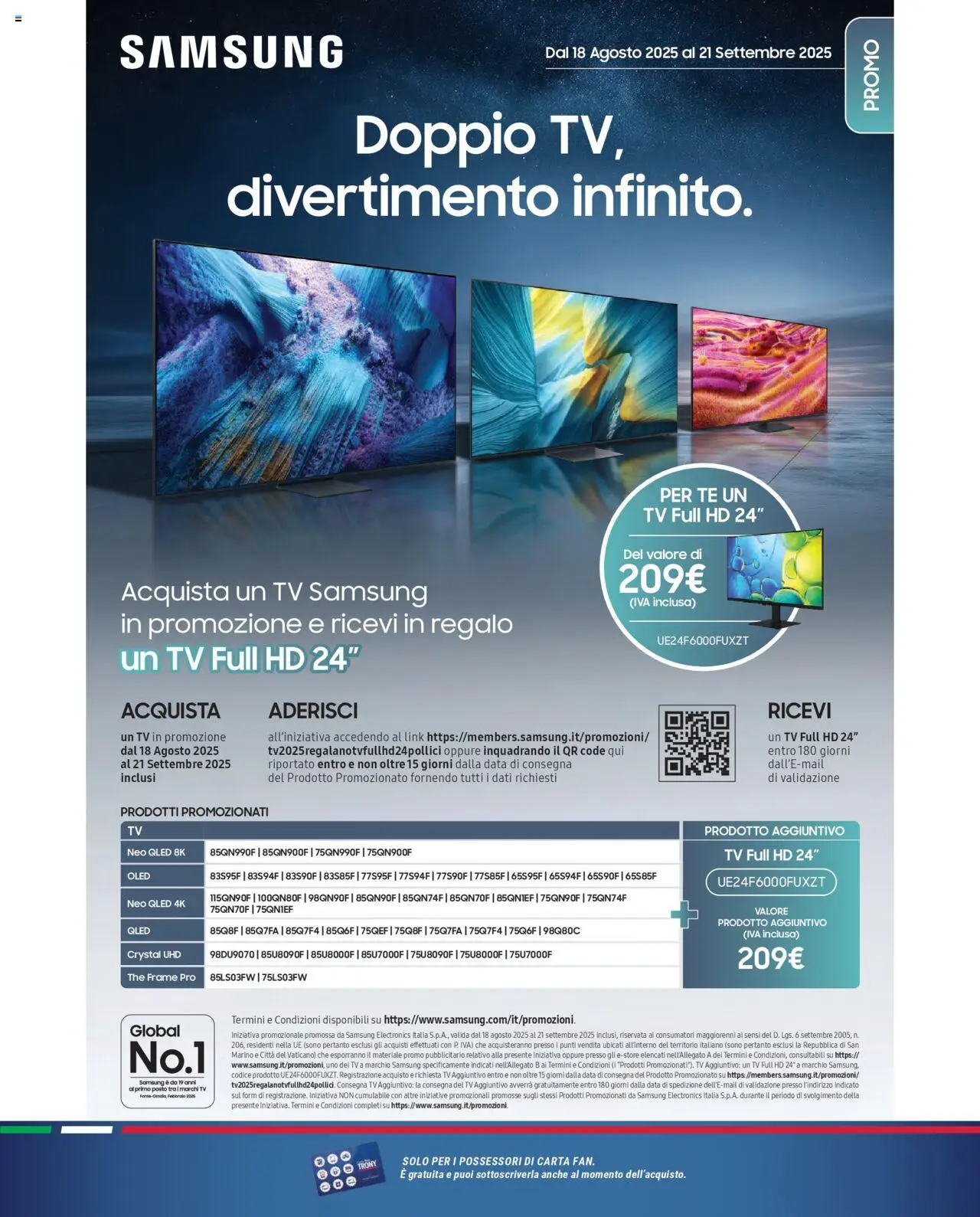 Volantino Trony del 21.08.2025 | Pagina: 14 | Prodotti: Tv samsung, Tè, The, Samsung