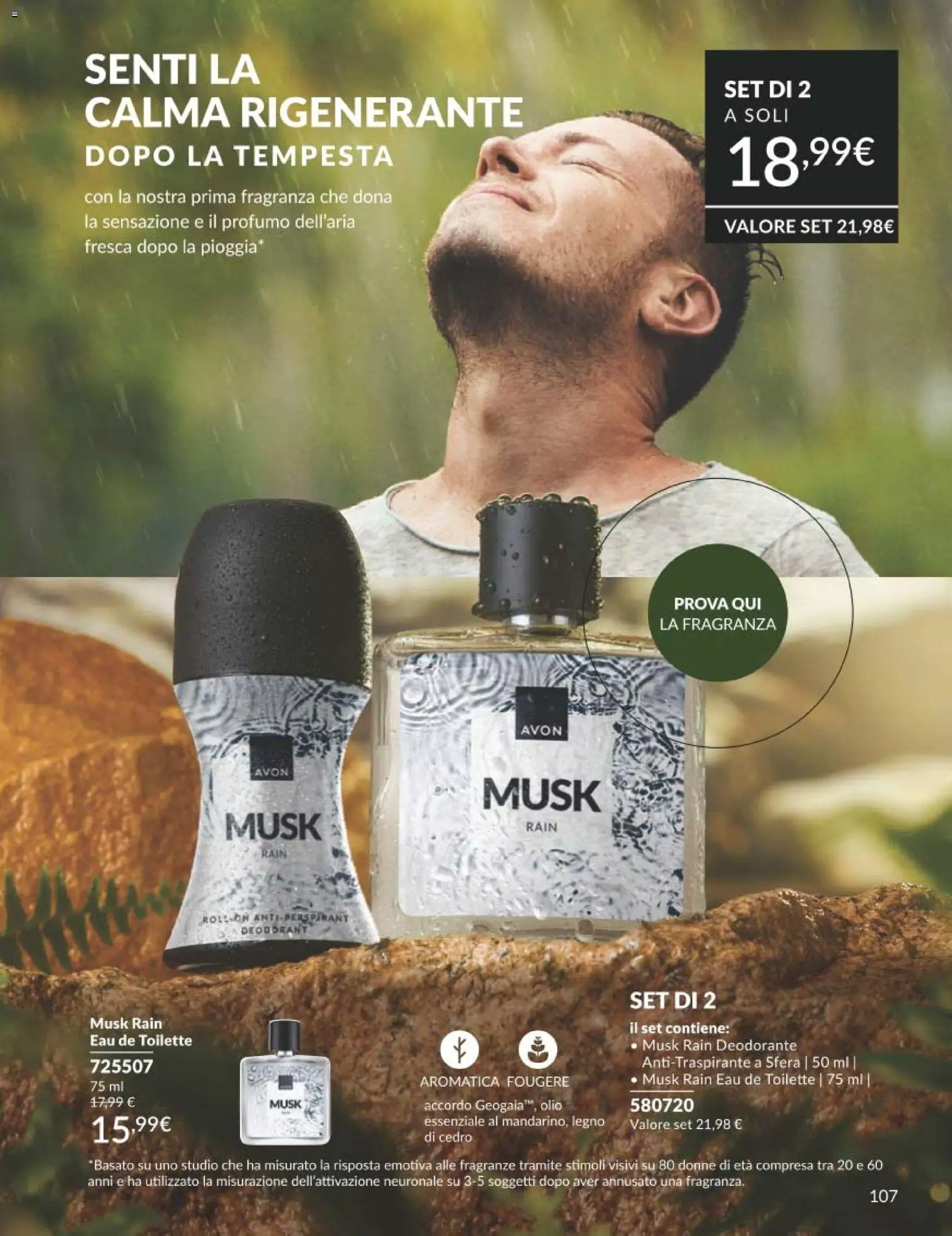 Volantino Avon del 01.04.2026 | Pagina: 107 | Prodotti: Deodorante, Olio, Profumo, Fragranza