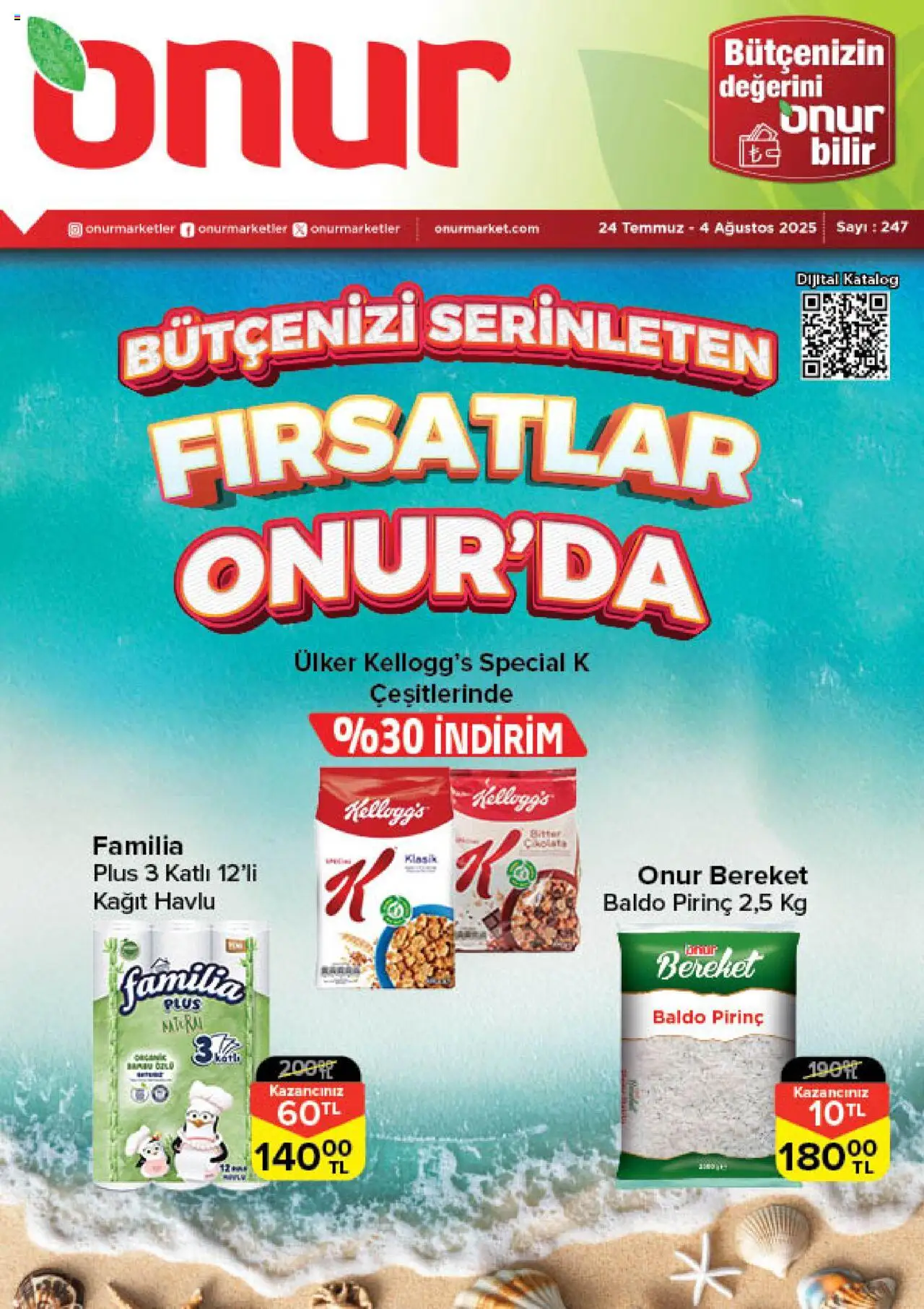 Onur Market Katalog - 24.07.2025 tarihinden itibaren geçerlidir | Sayfa: 1 | Ürünler: Pirinç, Kağıt havlu