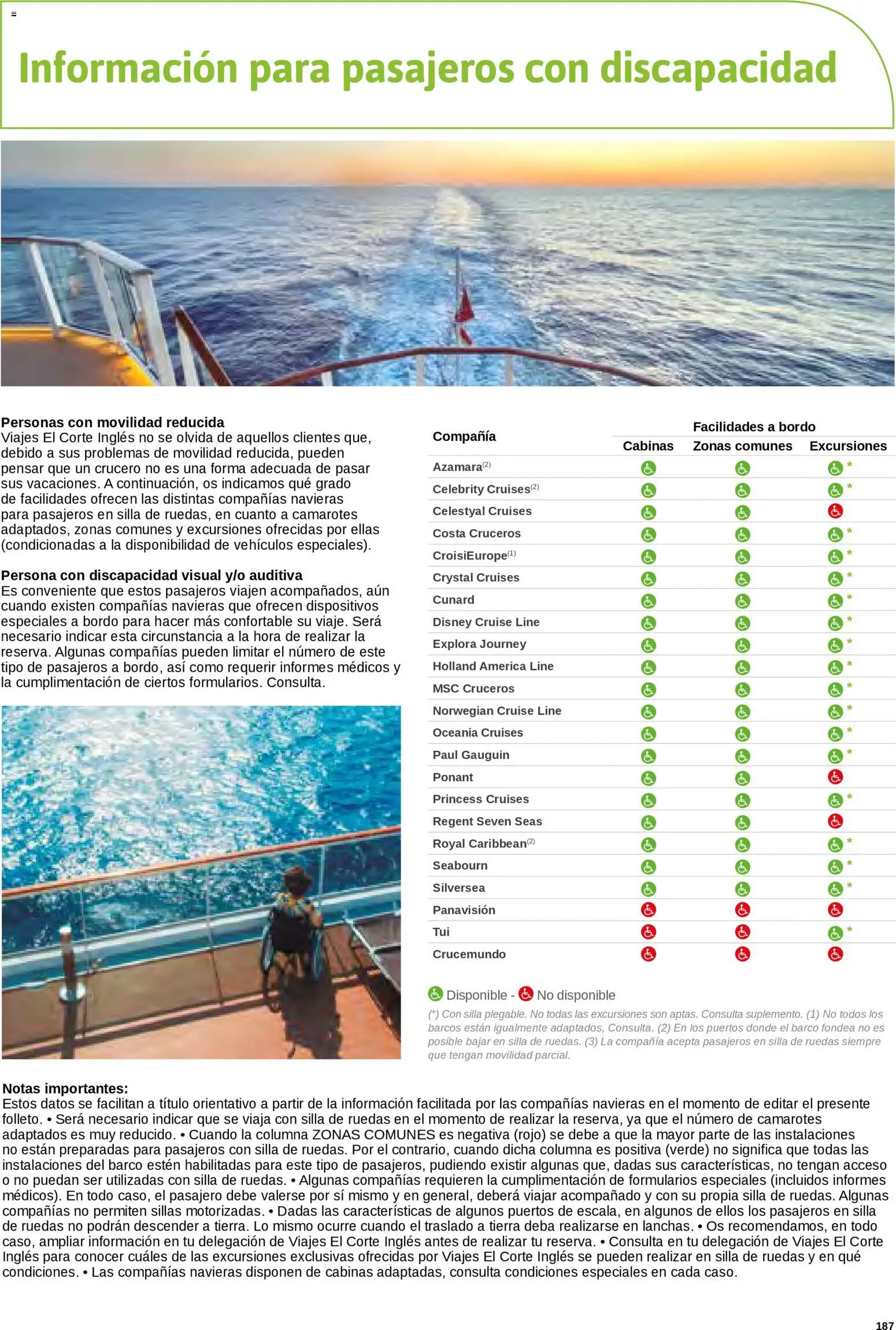 Viajes El Corte Inglés Cruceros marítimos │ válido desde el 01.01.2026 | Página: 188 | Productos: Silla