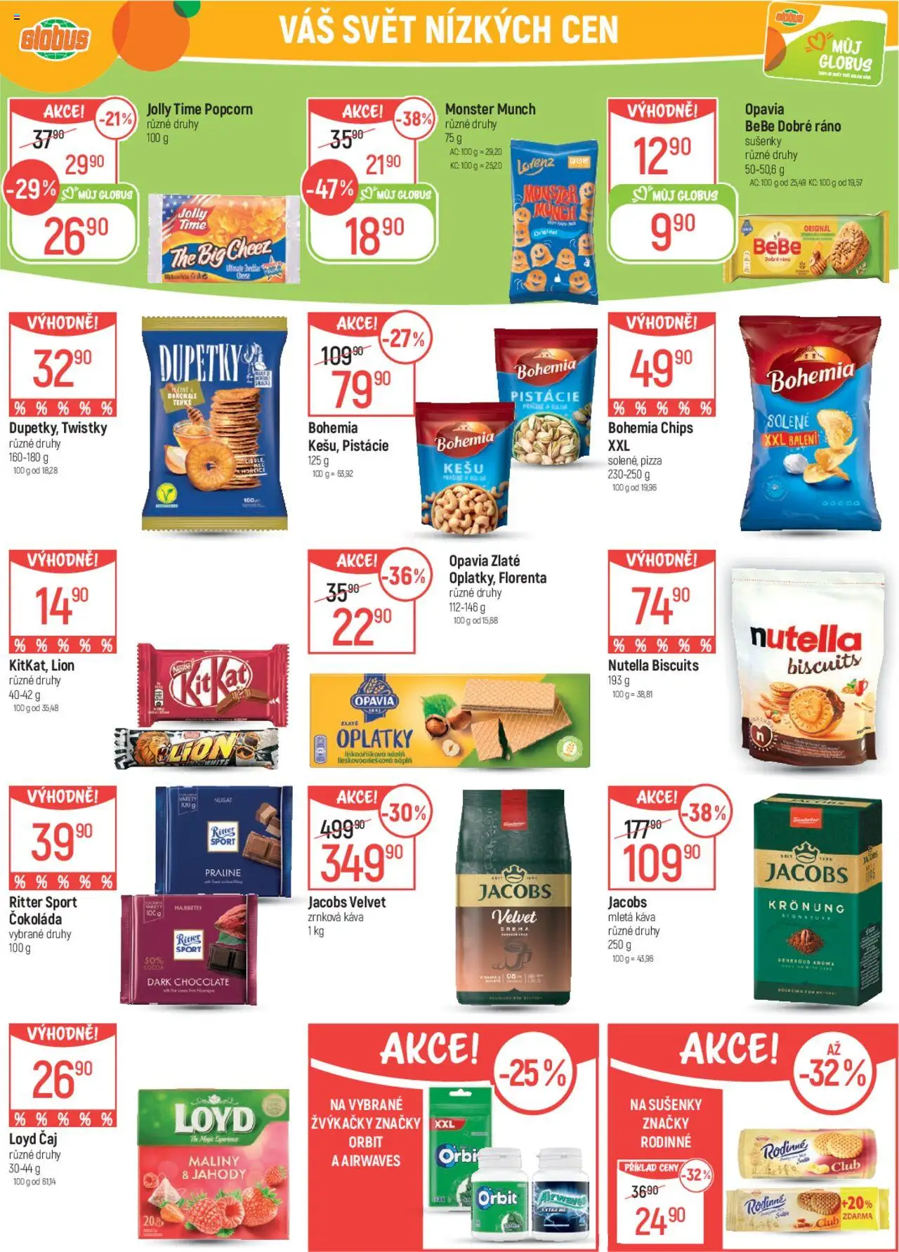 Globus leták od 03.09.2025 | Strana: 21 | Produkty: Kešu, Čaj, Cibule, Nutella