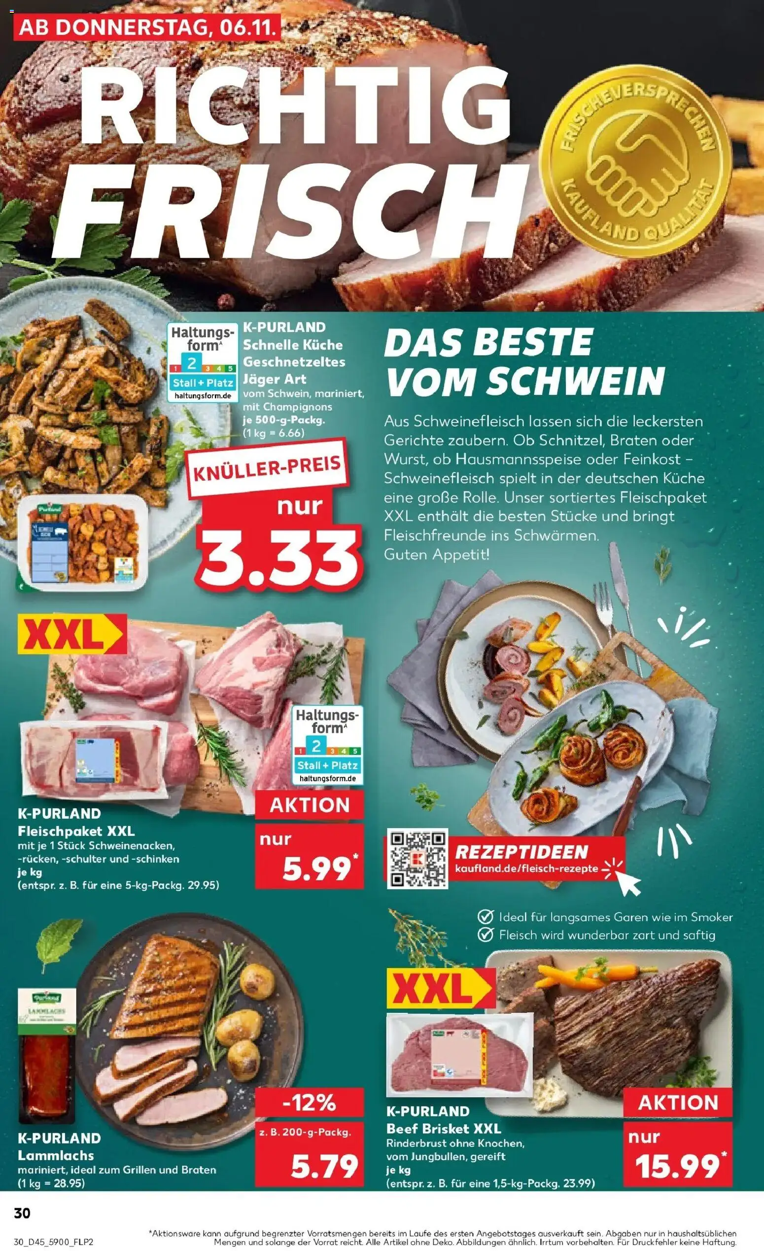 Kaufland prospekt Königs Wusterhausen	 – gültig ab 10.11.2025 | Seite: 30 | Produkte: Küche, Champignons, Schinken, Fleisch