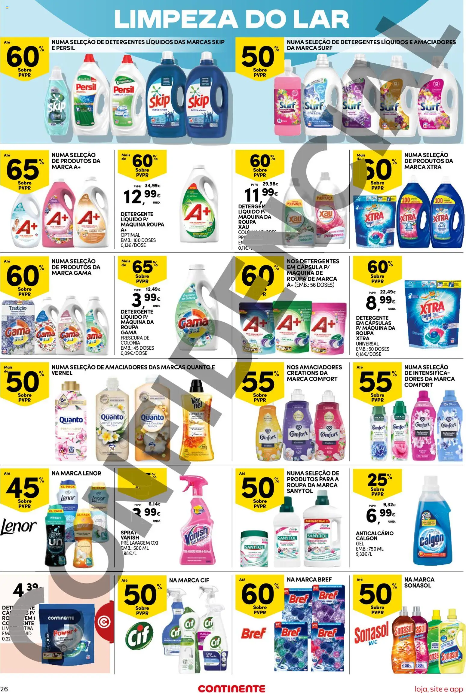 Continente Semanal Continente Bom Dia │ válido de 02.12.2025 | Página: 26 | Produtos: Sabão, Detergente, Banho, Persil