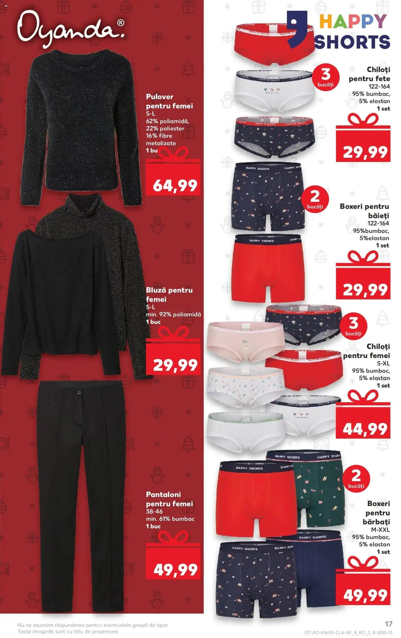 Noul catalog Kaufland – valabil de la 10.12.2025 | Pagină: 17 | Produse: Bluză, Pantaloni, Chiloți, Boxeri
