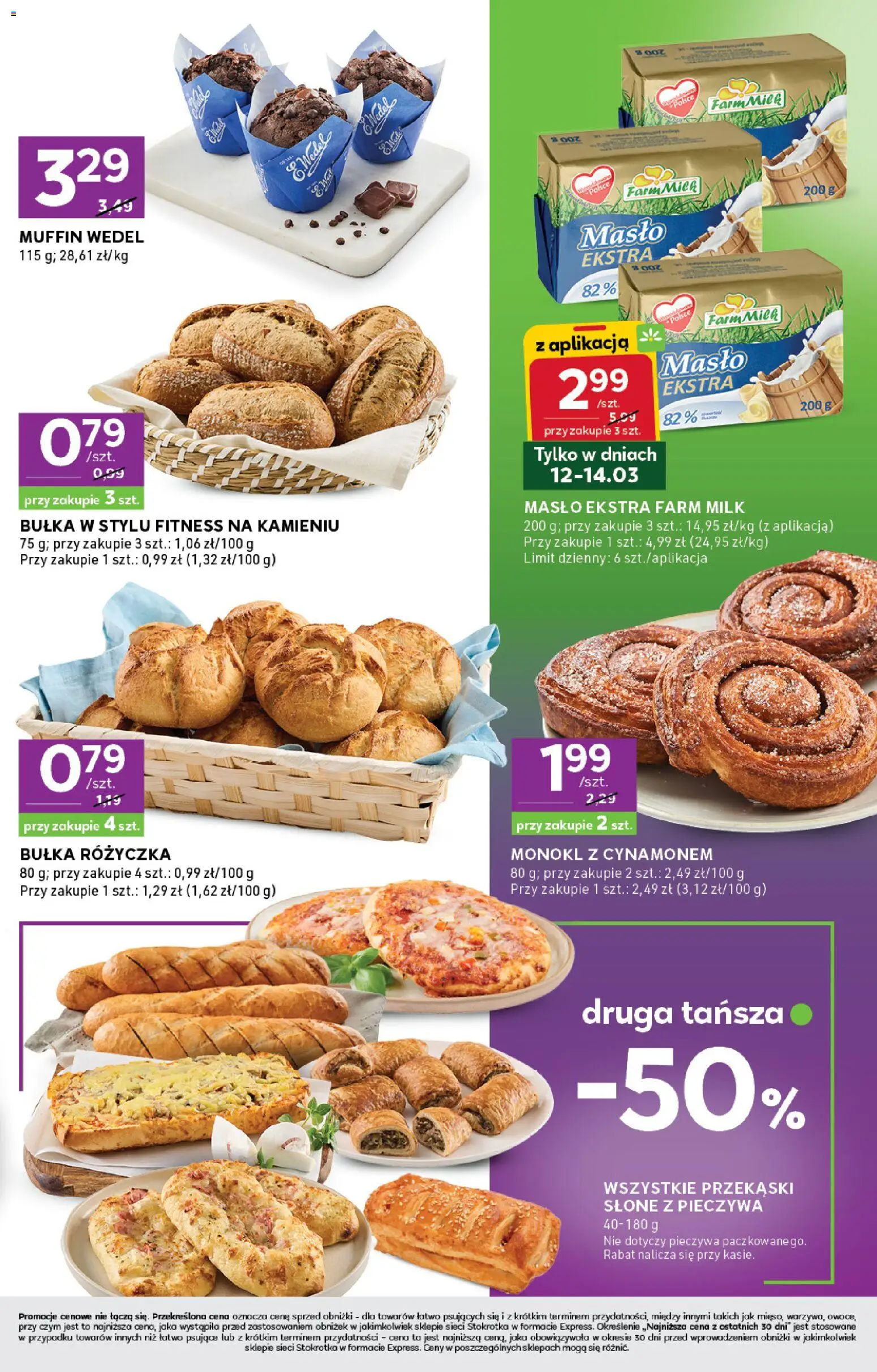 Stokrotka gazetka - Express od 12.03.2026 | Strona: 3 | Produkty: Stokrotka, Bułka, Masło, Przekąski słone