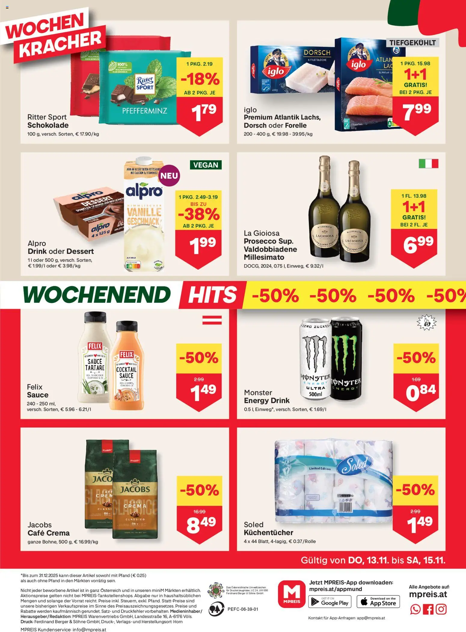 MPREIS Lenzing gültig ab 13.11.2025 | Seite: 12 | Produkte: Schokolade