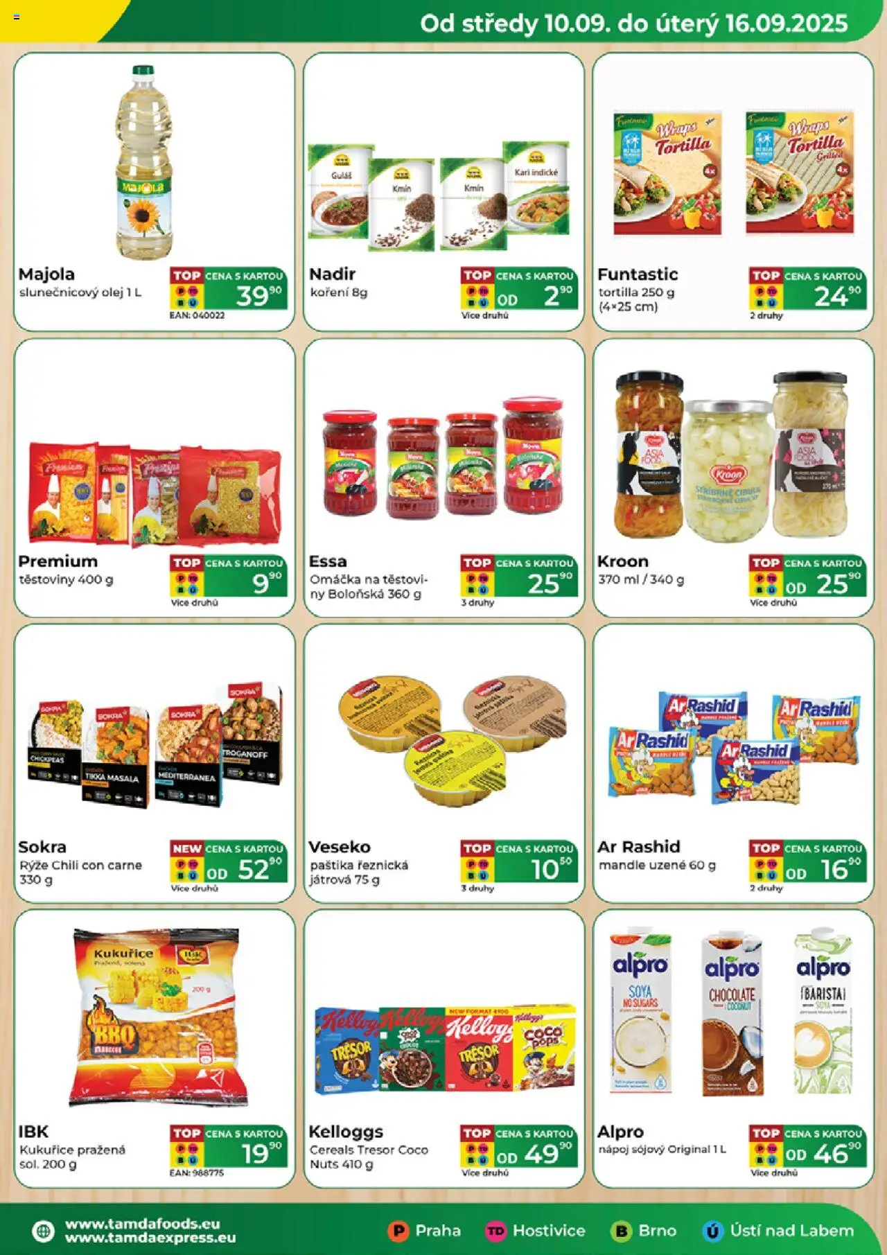 Tamda Foods leták od 10.09.2025 | Strana: 3 | Produkty: Olej, Mandle, Paštika, Alpro