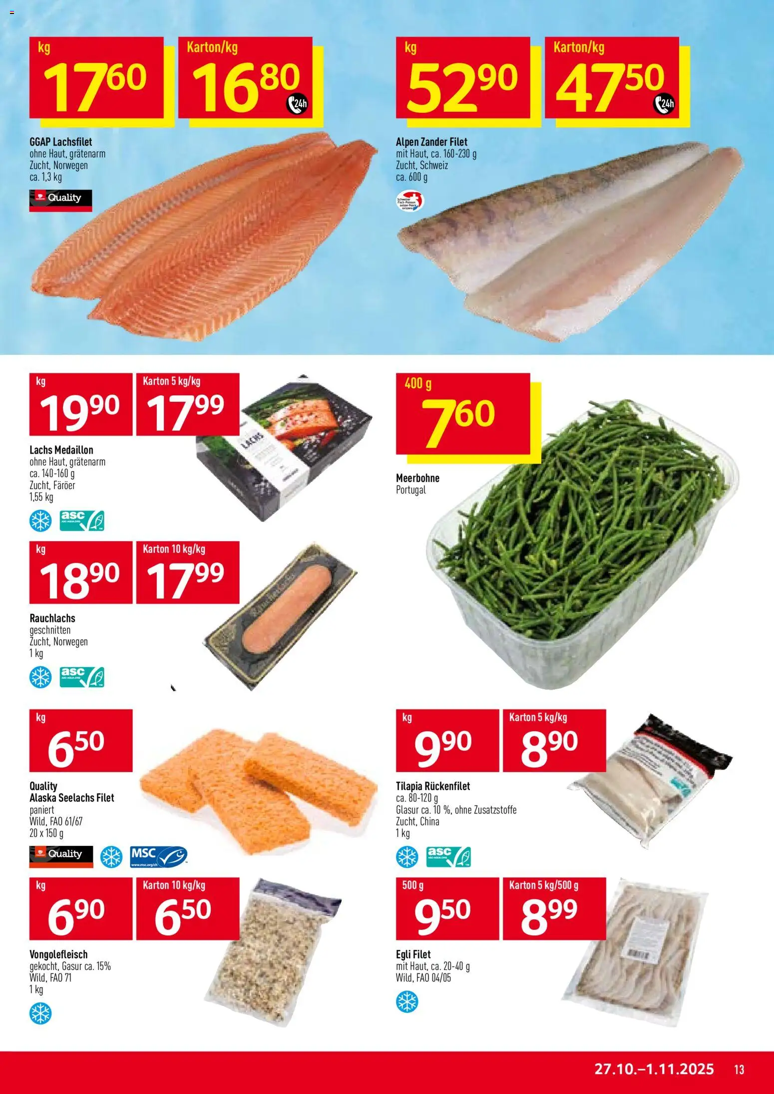 Prodega Aktionen – gültig ab 27.10.2025 | Seite: 13 | Produkte: Lachs