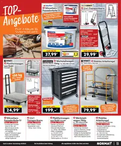 Norma Bestellmagazin April 2026 ab 01.04.2026 gültig | Seite: 11 | Produkte: Top, Arbeitstisch