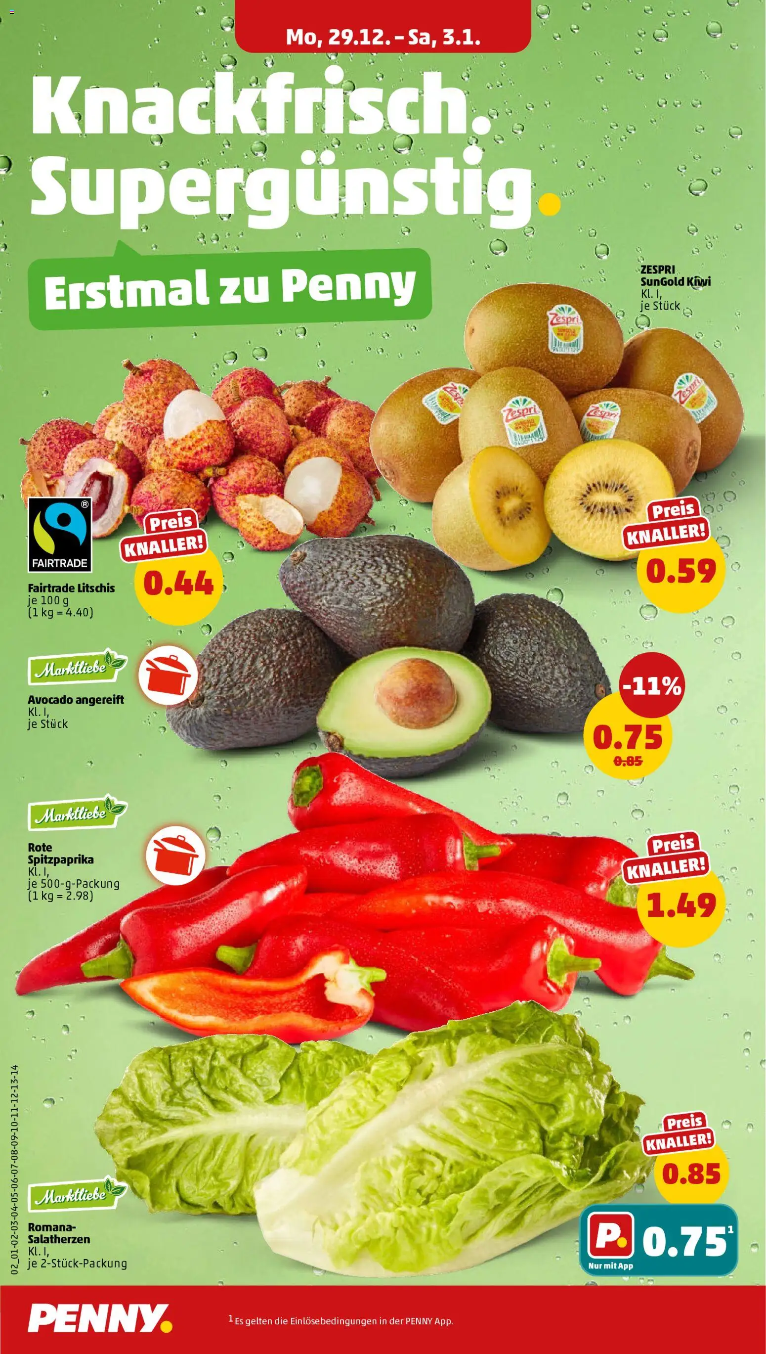 Penny Prospekt 	 – gültig ab 29.12.2025 | Seite: 2 | Produkte: Avocado, Kiwi