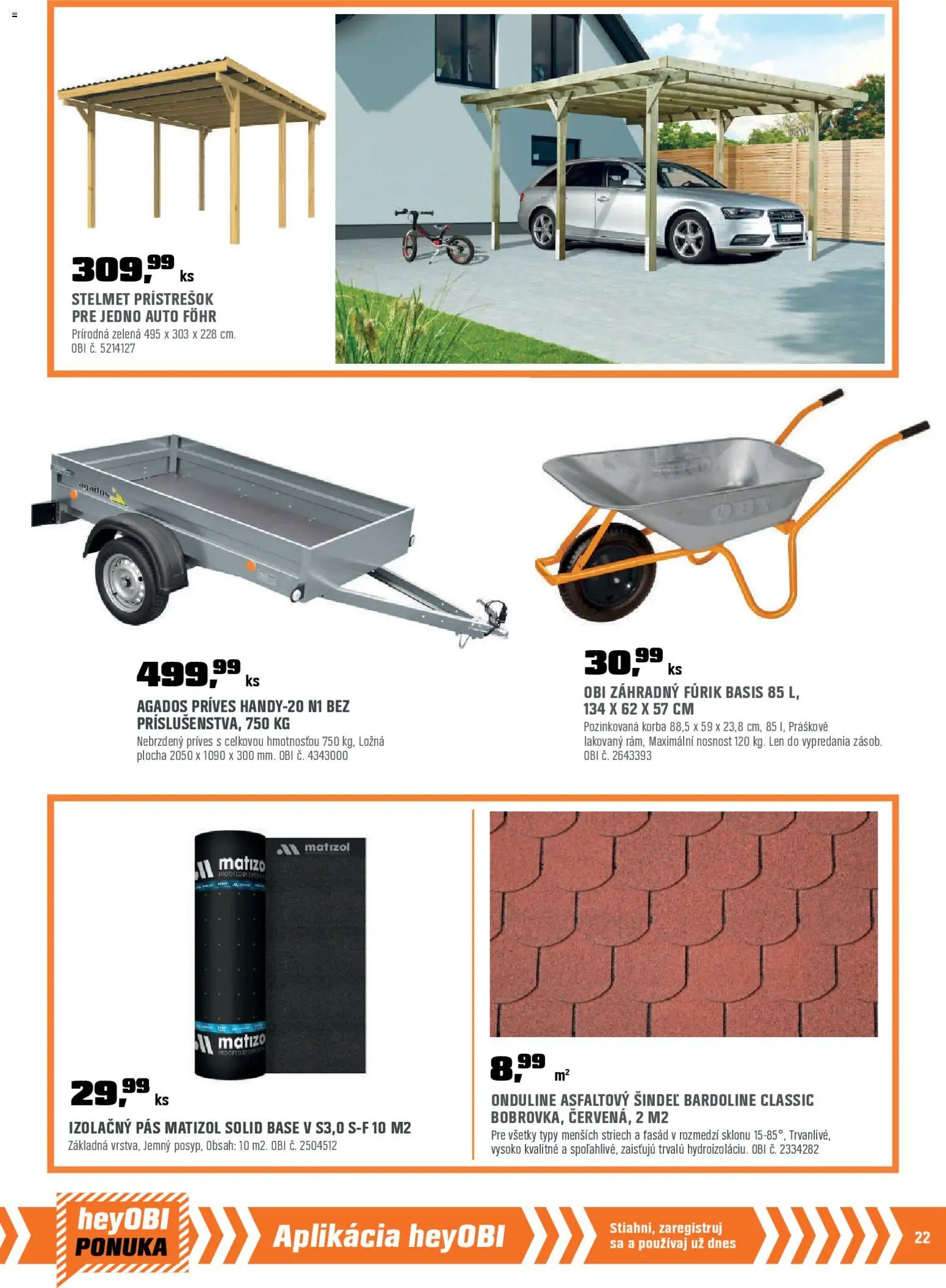 Nové OBI akcie – leták je platný od 01.04.2026 | Strana: 23 | Produkty: Pás