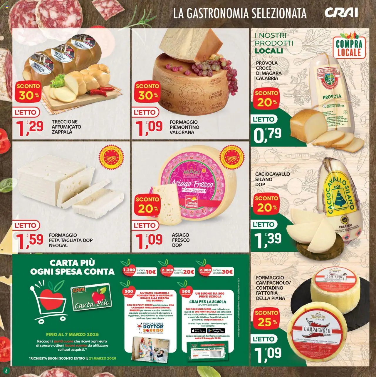 Volantino CRAI del 07.08.2025 | Pagina: 2 | Prodotti: Formaggio, Peperoncino, Provola, Feta