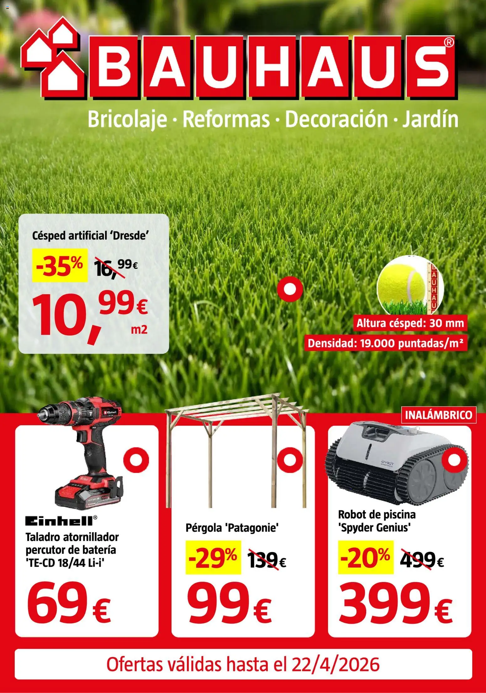 Bauhaus folleto │ válido desde el 26.03.2026 | Página: 1 | Productos: Robot, Batería