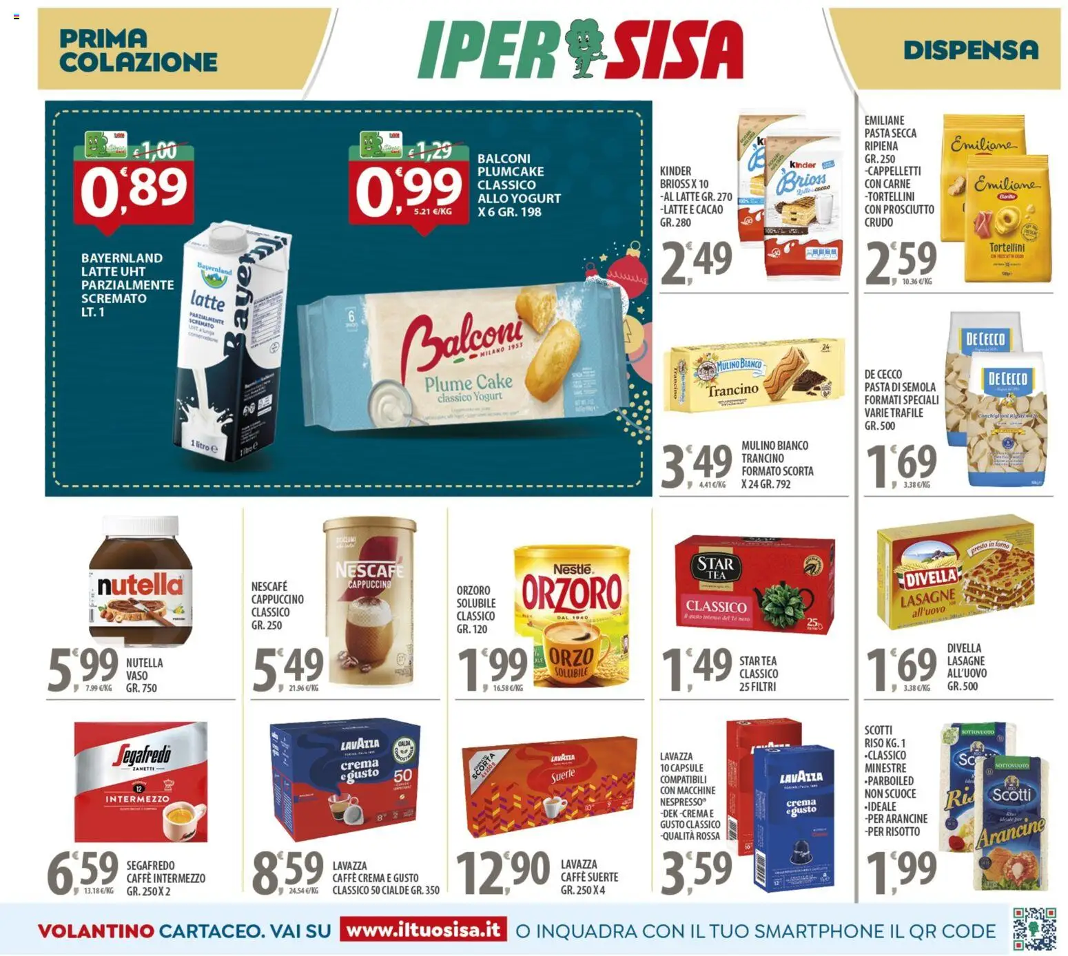 Volantino SISA del 05.12.2025 | Pagina: 11 | Prodotti: Caffè, Latte, Smartphone, Vaso
