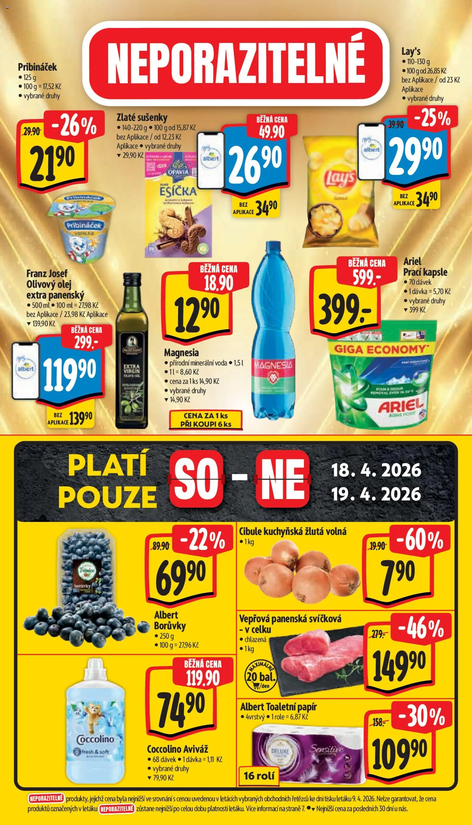 Albert leták - Supermarket od 15.04.2026 | Strana: 44 | Produkty: Borůvky, Coccolino, Lay's, Sušenky