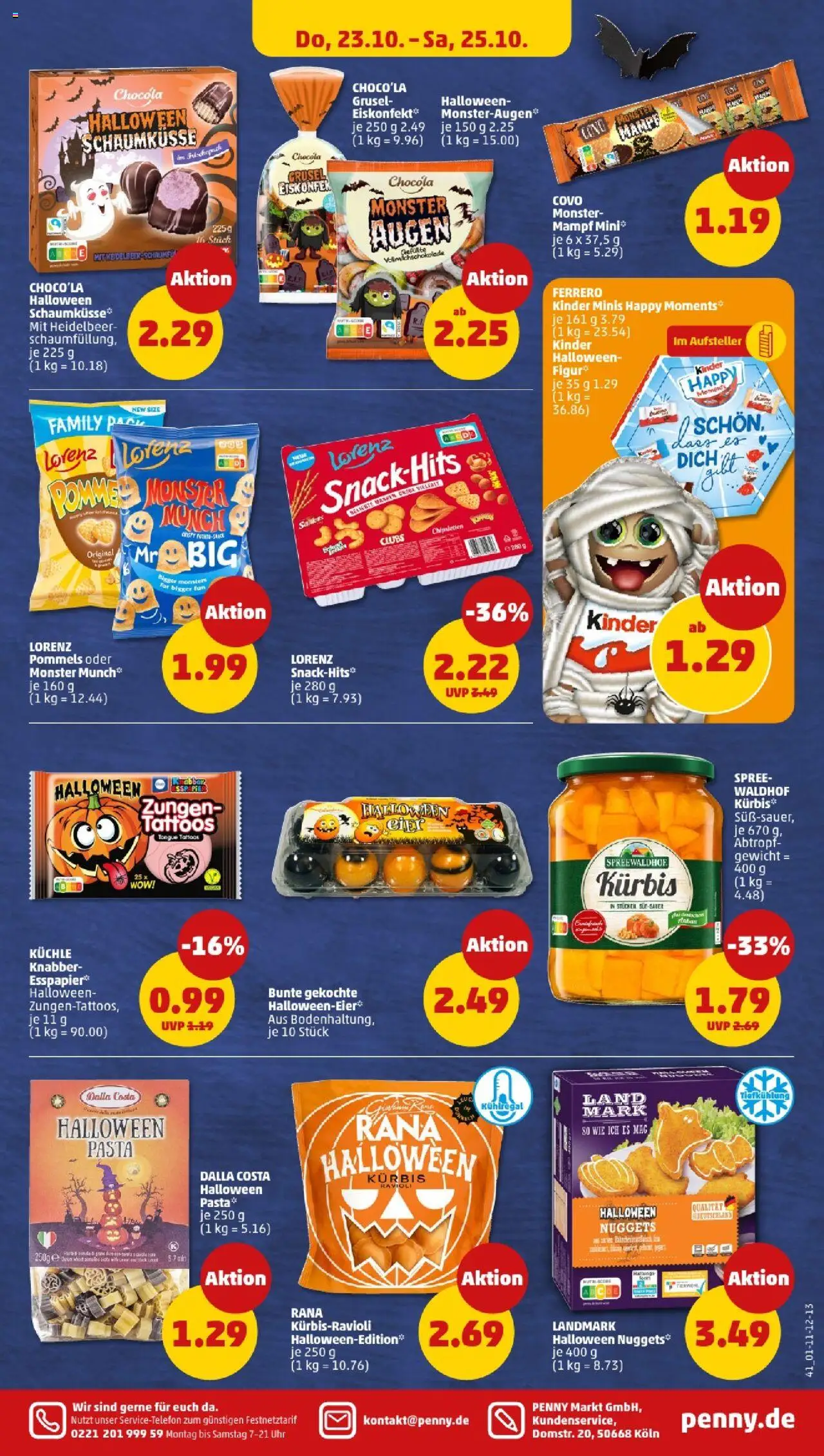 Penny - Berlin – gültig ab 20.10.2025 | Seite: 41 | Produkte: Pommes, Monster, Pasta, Uhr
