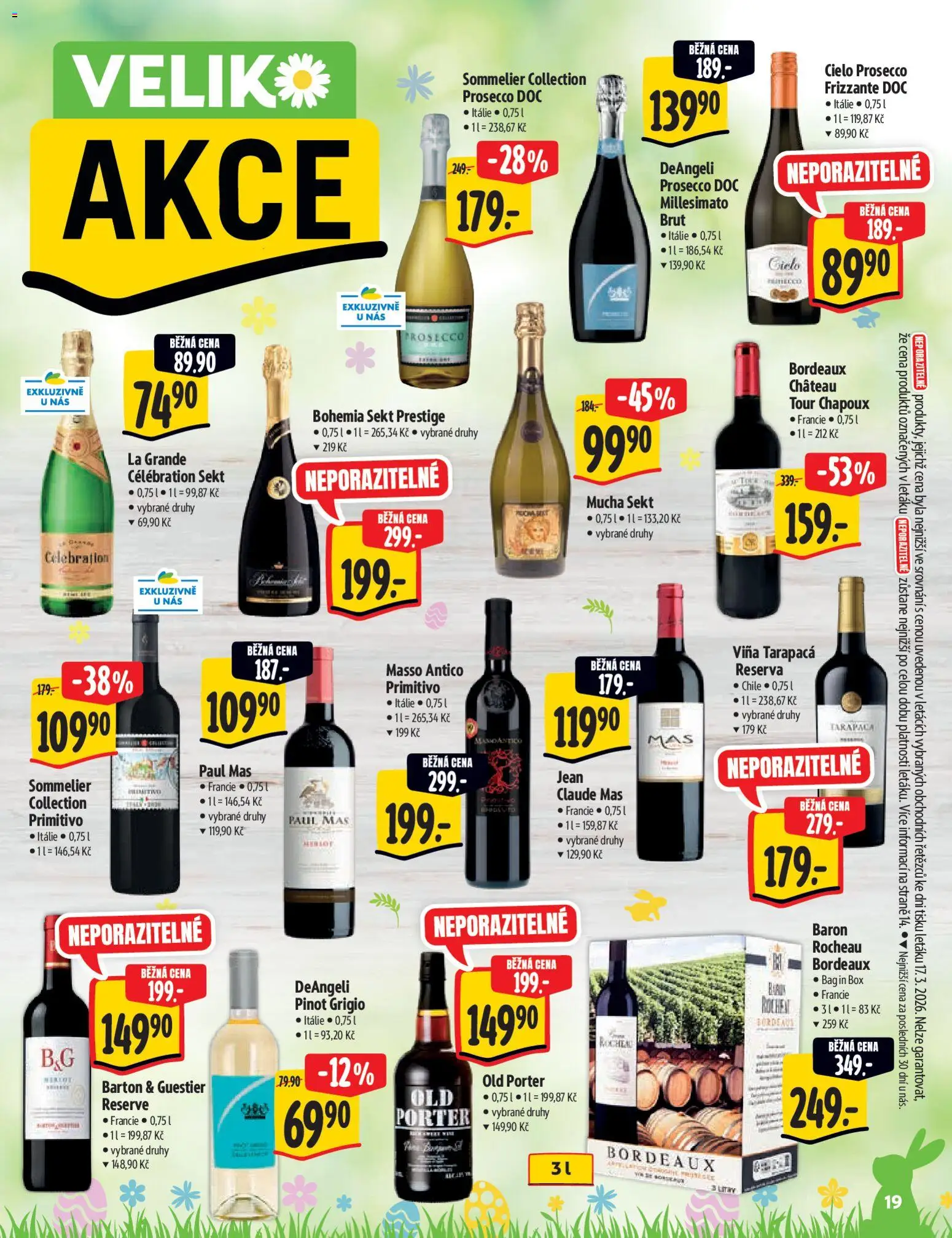 Albert katalog - Supermarket  od 25.03.2026 | Strana: 19 | Produkty: Prosecco, Frizzante, Primitivo, Mucha sekt