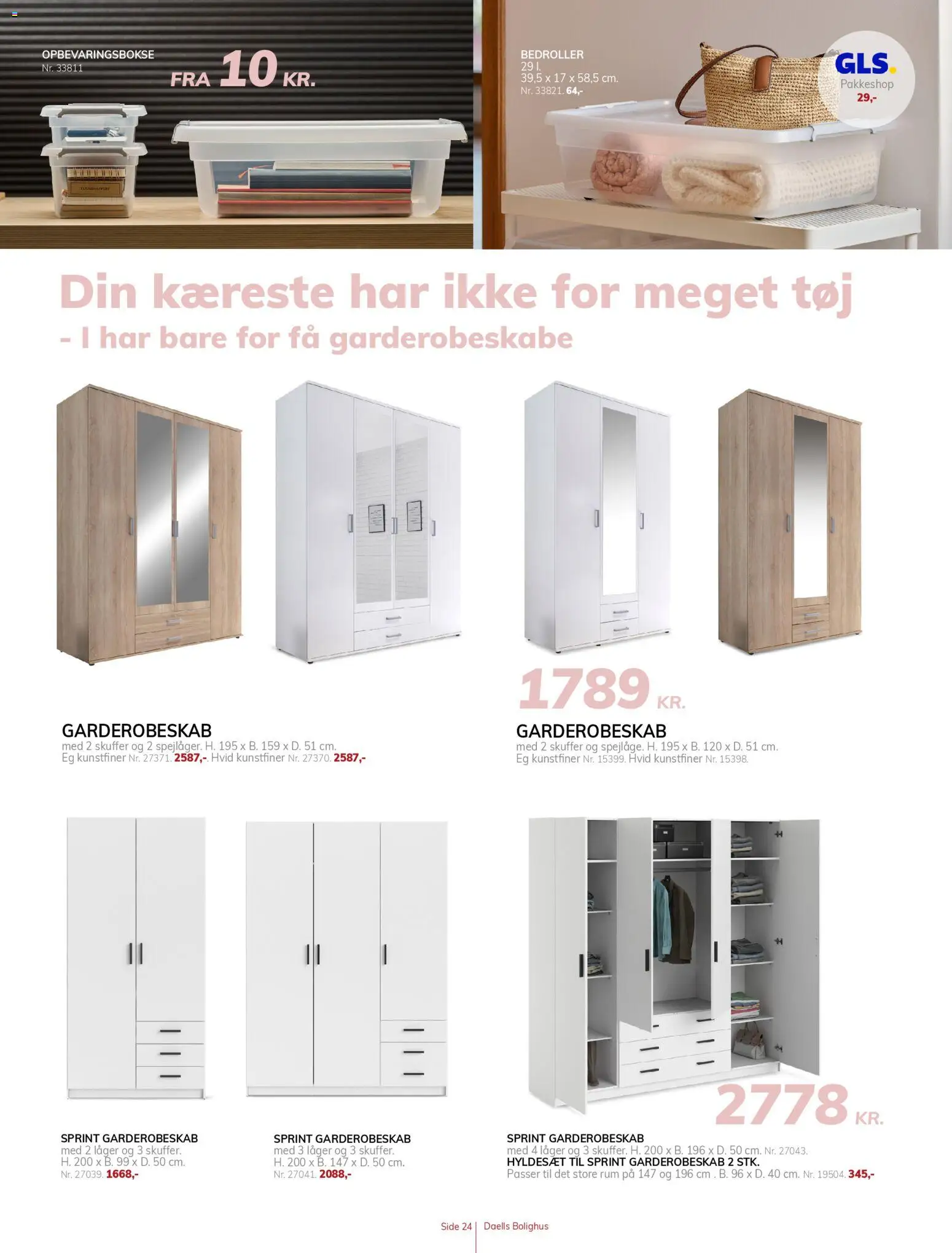 Daells Bolighus tilbudsavis – gyldig fra 11.02.2026 | Side: 24 | Produkter: Garderobeskabe, Tøj