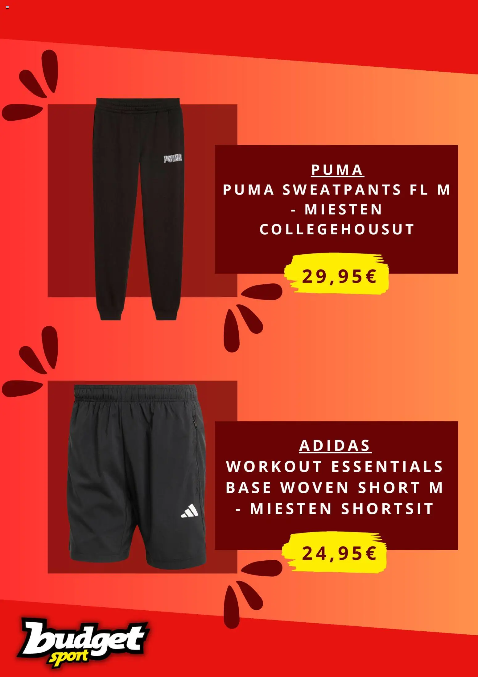Budget Sport tarjoukset – voimassa 09.03.2026 alkaen | Sivu: 2 | Tuotteet: Shortsit