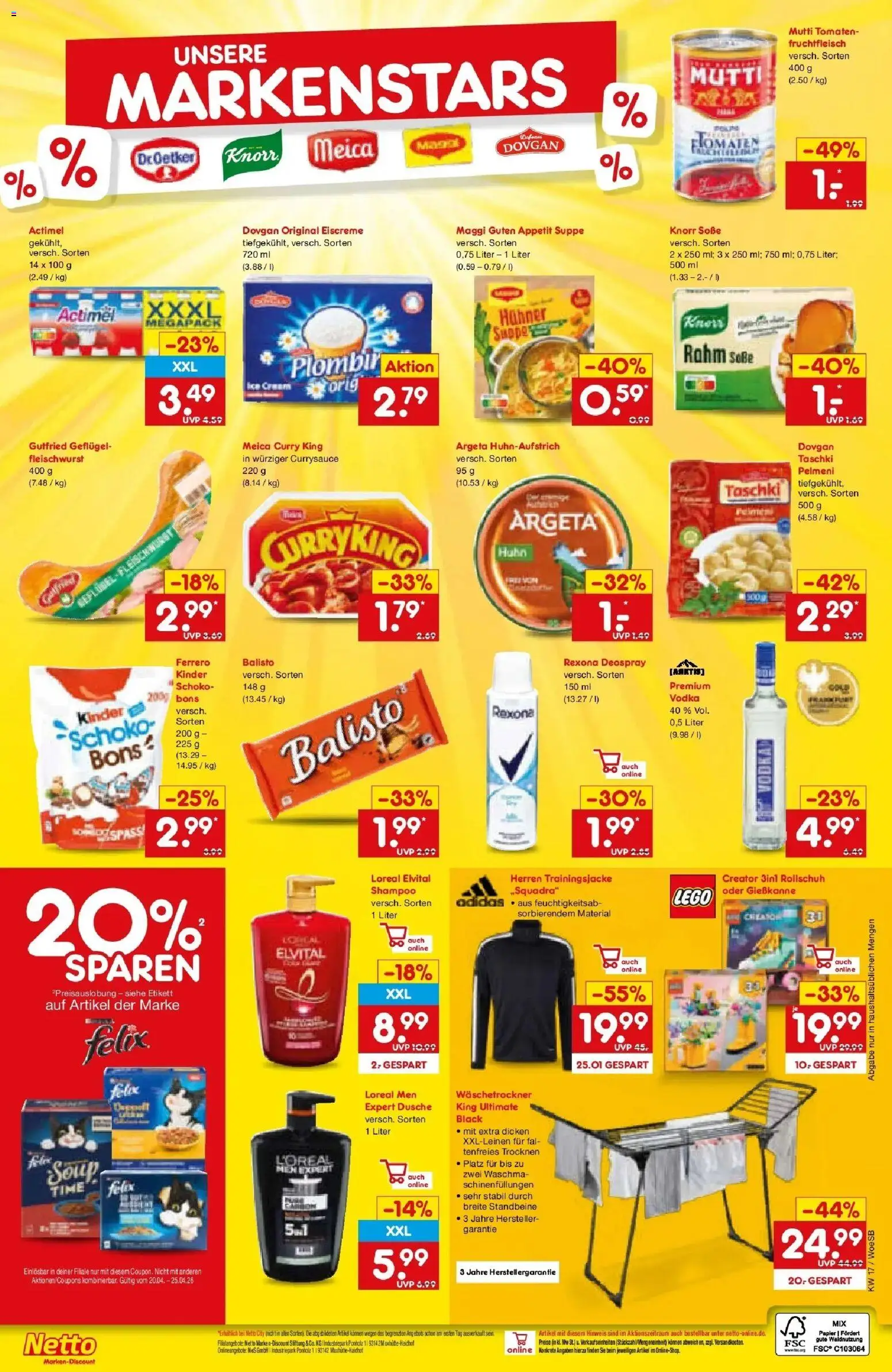 Netto Marken-Discount Prospekt Katzweiler	 – gültig ab 20.04.2026 | Seite: 57 | Produkte: Trainingsjacke, Eiscreme, Meica, Soße