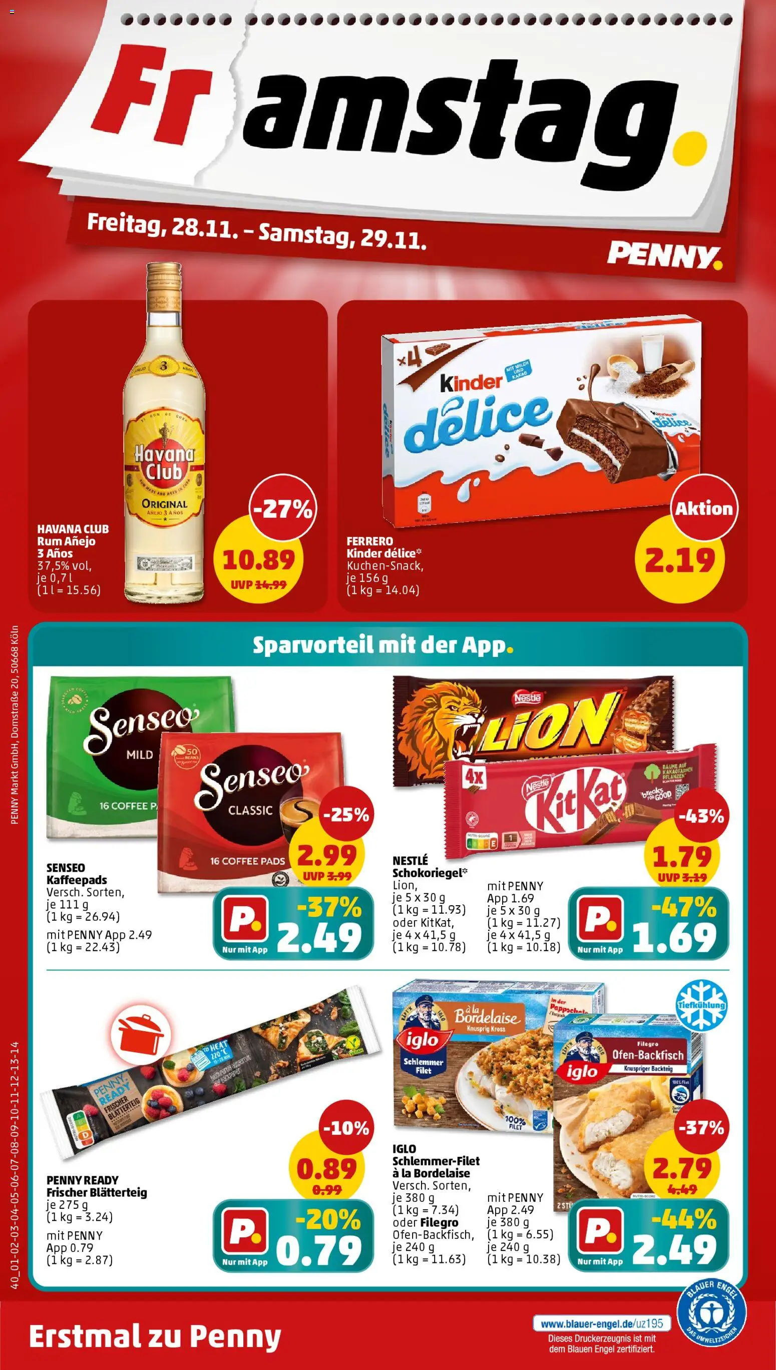 Penny - Black Friday – gültig ab 24.11.2025 | Seite: 40 | Produkte: Havana club, Senseo, Kaffeepads, Rum