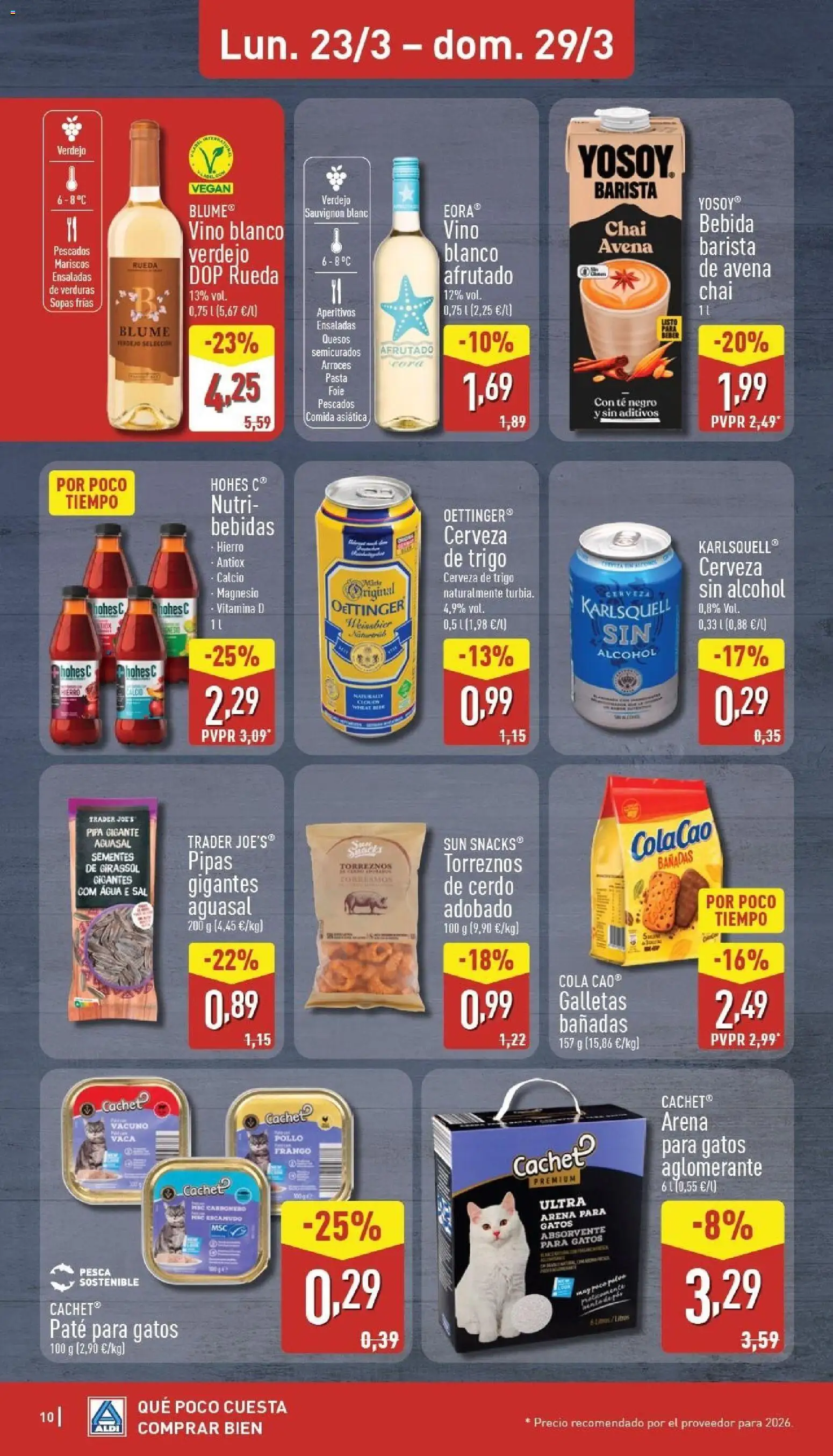 Aldi folleto Canarias │ válido desde el 23.03.2026 | Página: 10 | Productos: Cerveza sin alcohol, Cerveza, Paté, Té