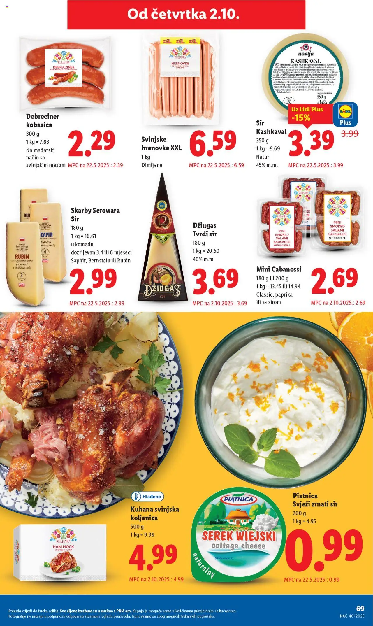Lidl katalog | vrijedi od 29.09.2025 | Stranica: 69 | Proizvodi: Sir, Paprika, Džiugas, Tvrdi sir