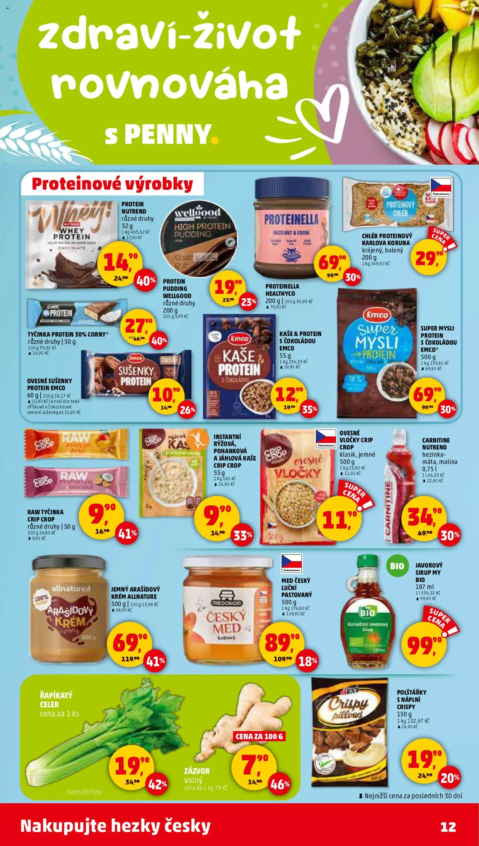 Penny Market leták - Čtvrtečník od 02.01.2026 | Strana: 12 | Produkty: Krém, Sirup, Kaše, Celer