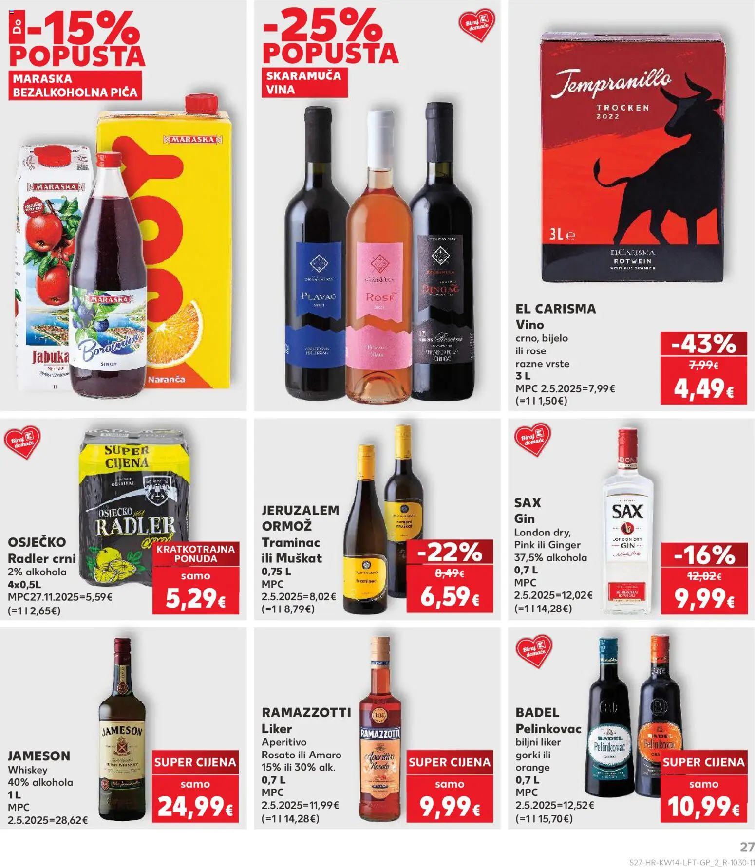 Kaufland HR akciós ujság - amely érvényes a következő dátumtól: 01.04.2026 | Oldal: 27