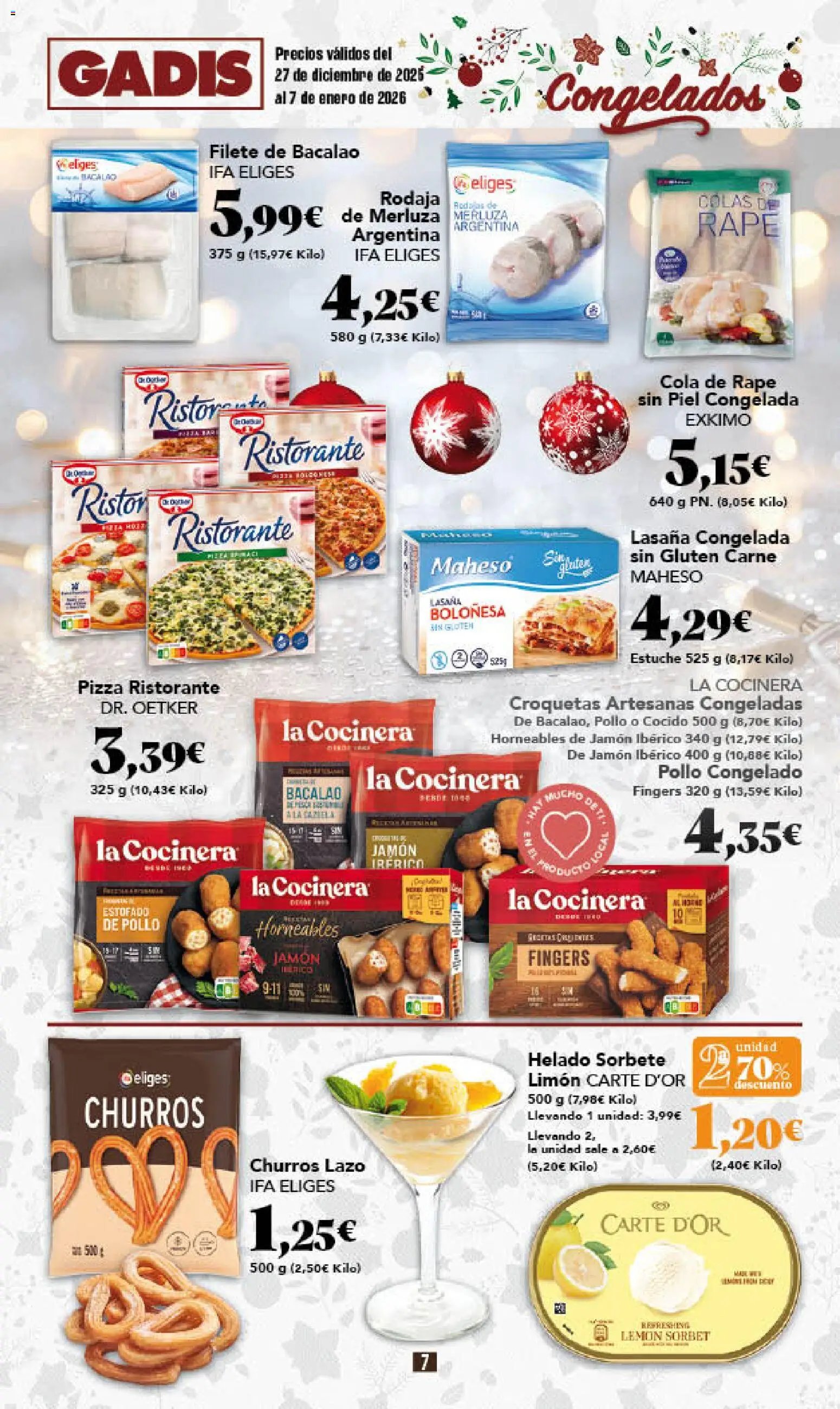 Gadis - folleto │ válido desde el 27.12.2025 | Página: 7 | Productos: Jamón ibérico, Jamón, Helado, Croquetas