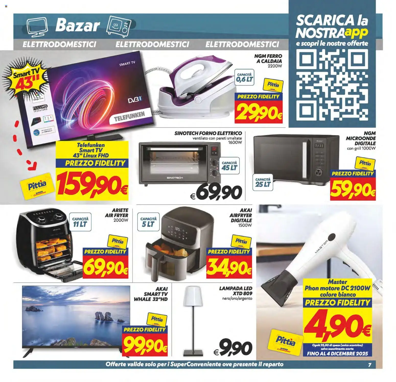 Volantino SuperConveniente del 25.11.2025 | Pagina: 32 | Prodotti: Microonde, smart TV, Lampada, Forno elettrico