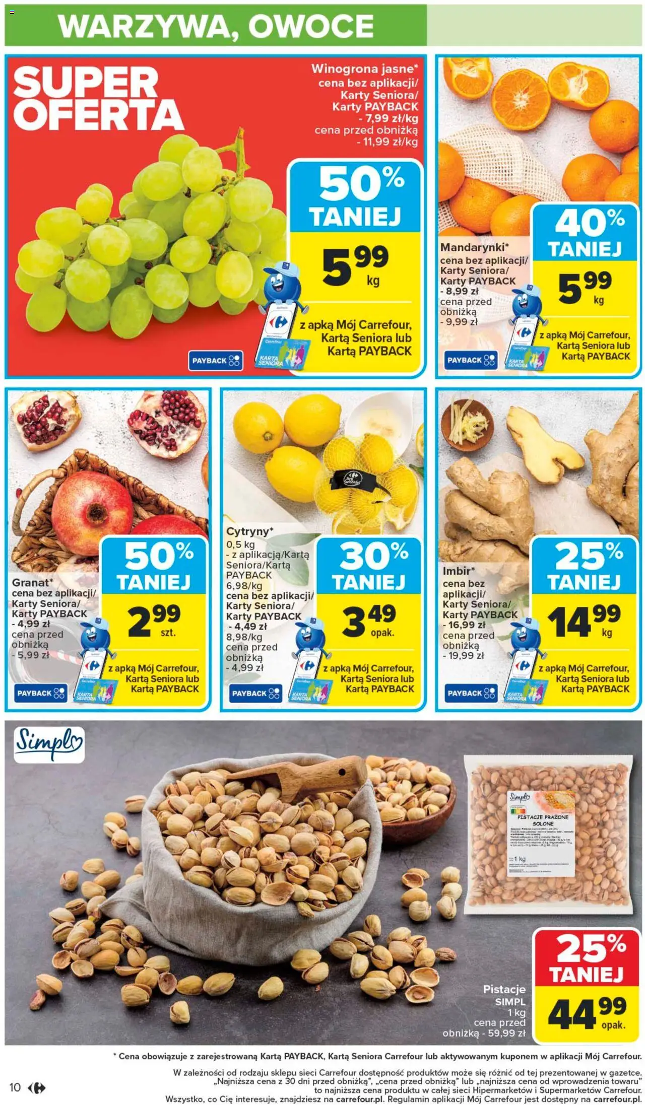 Carrefour Gazetka od 13.10.2025 | Strona: 10 | Produkty: Karta, Winogrona, Owoce