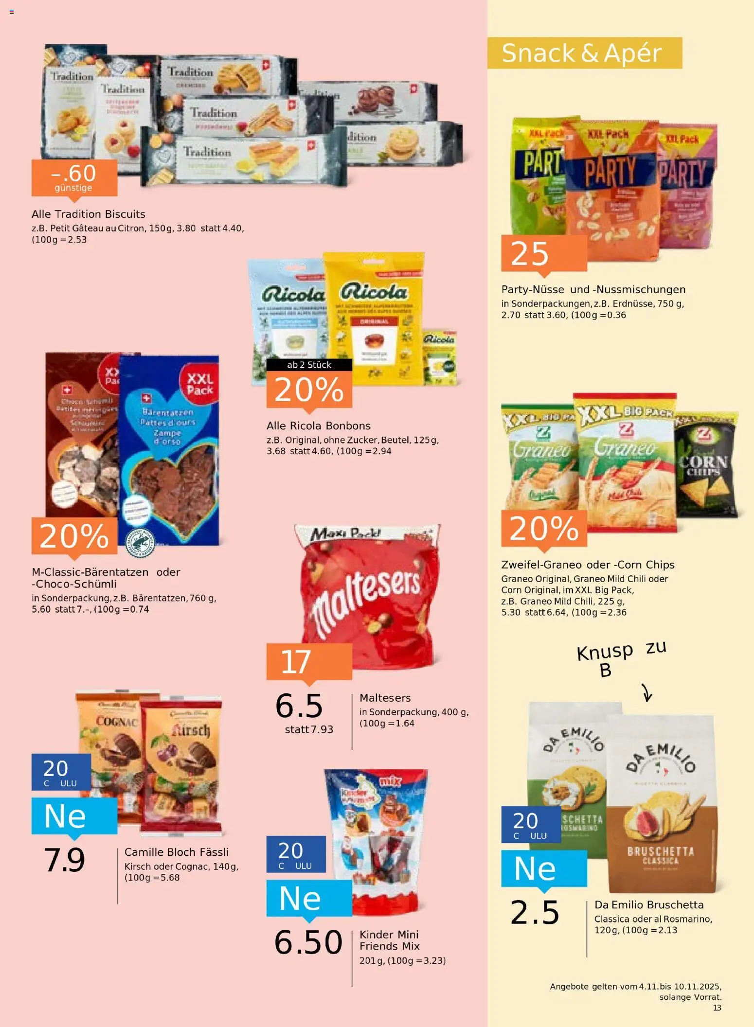 Migros Aktionen – gültig ab 04.11.2025 | Seite: 13 | Produkte: Chili, Chips