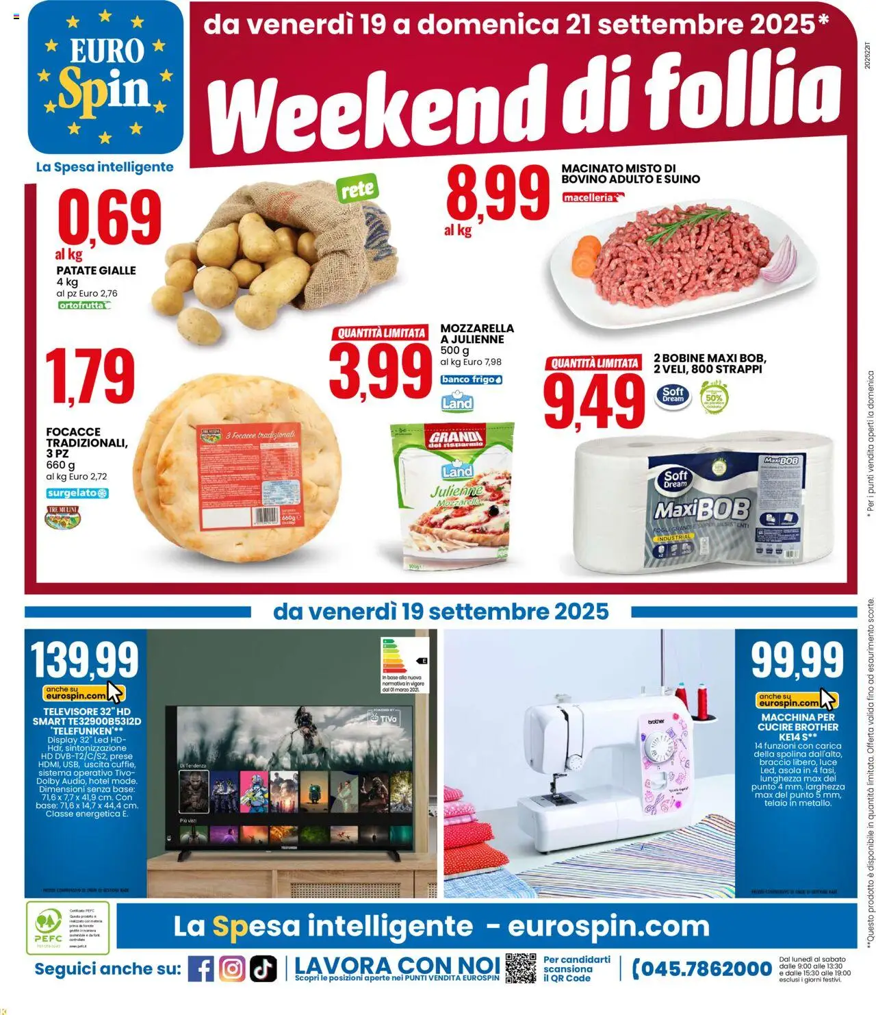 Volantino Eurospin del 11.09.2025 | Pagina: 18 | Prodotti: Bovino, Patate, Suino, Macinato
