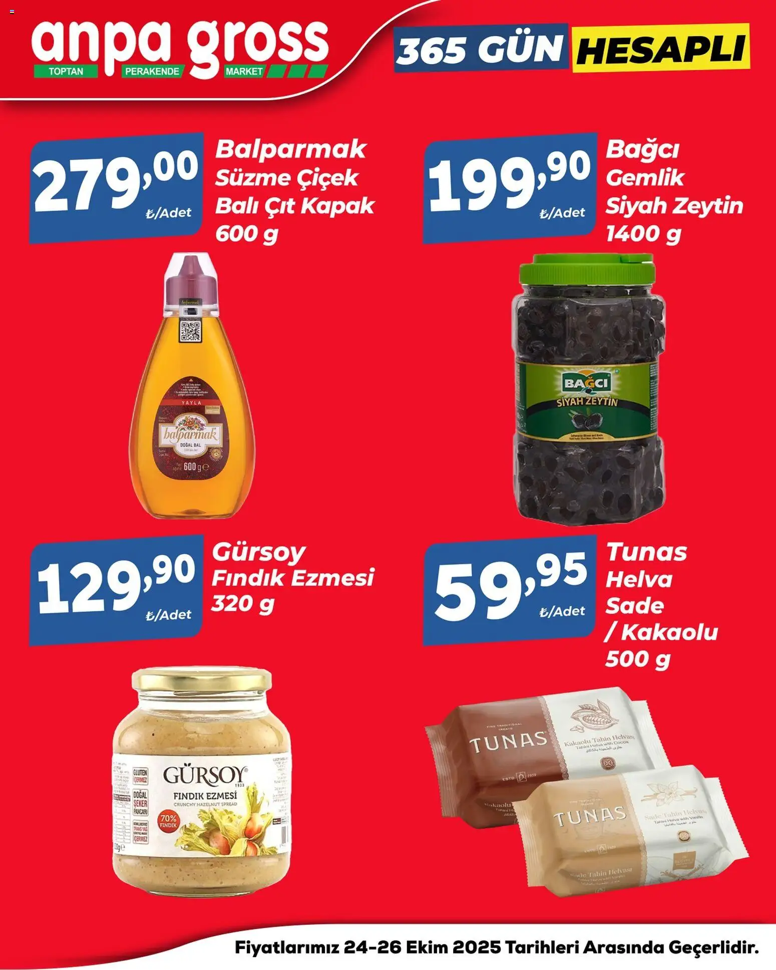 Anpa Gross Hafta Sonu Fırsatları - 24.10.2025 tarihinden itibaren geçerlidir | Sayfa: 7 | Ürünler: Fındık, Zeytin