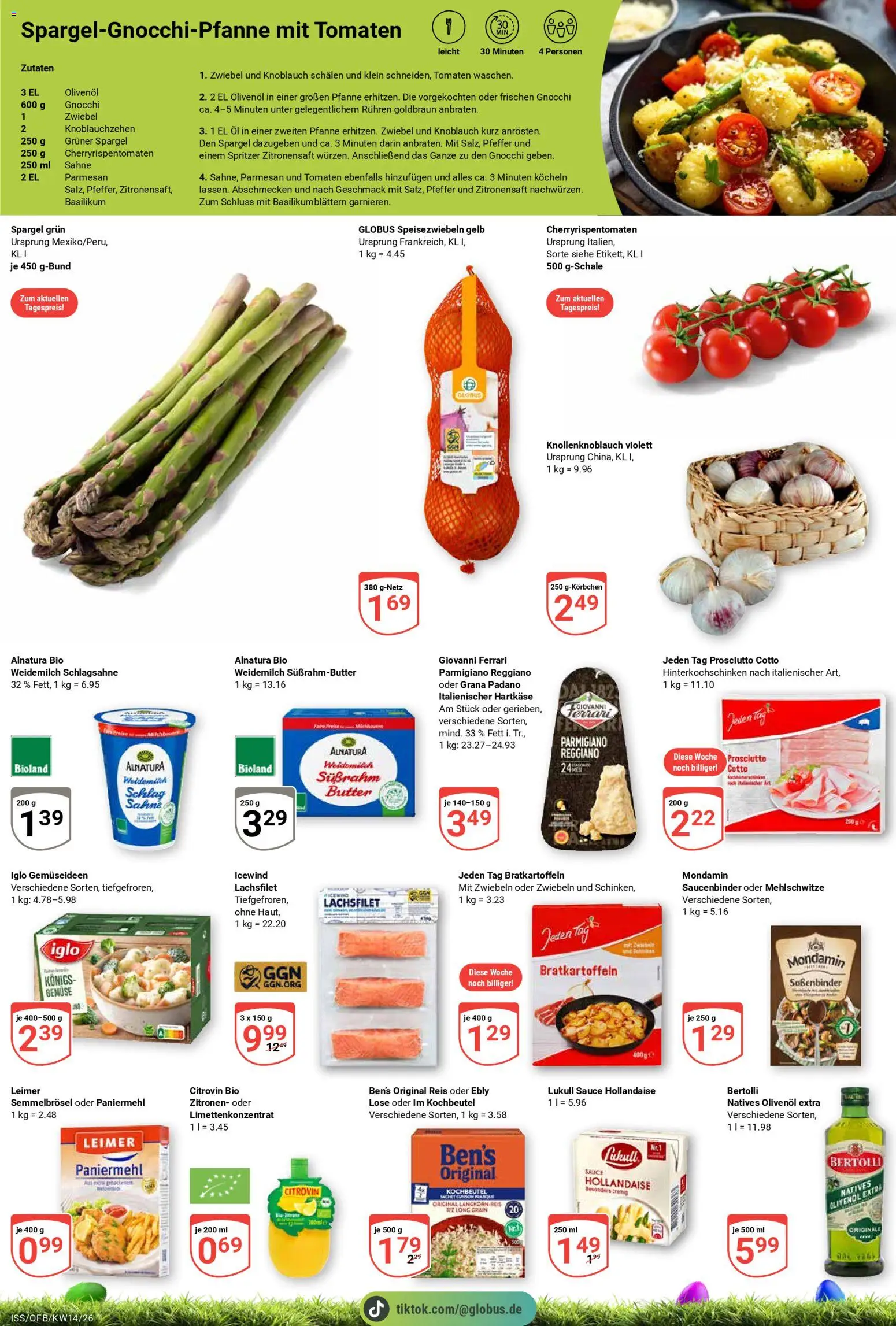 Globus Prospekt 	 – gültig ab 30.03.2026 | Seite: 12 | Produkte: Butter, Gemüse, Reis, Sahne