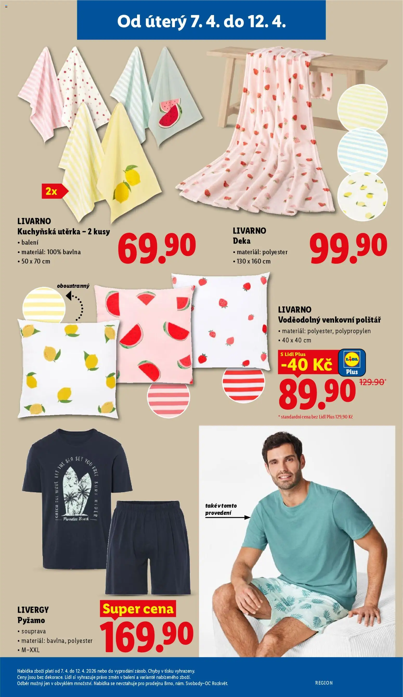 Lidl leták od 07.04.2026 | Strana: 27 | Produkty: Pyžamo, Deka, Surf, Utěrka